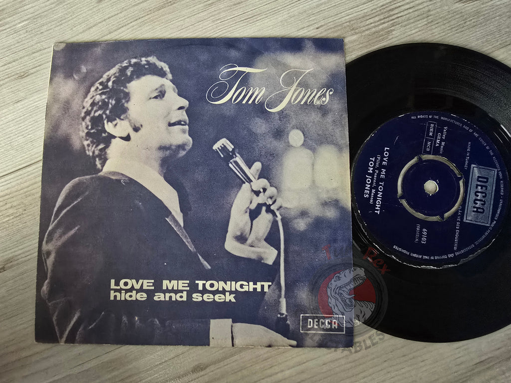 Tom Jones –  Love Me Tonight 7" Turkish Pressing Vinyl Turkey Edition