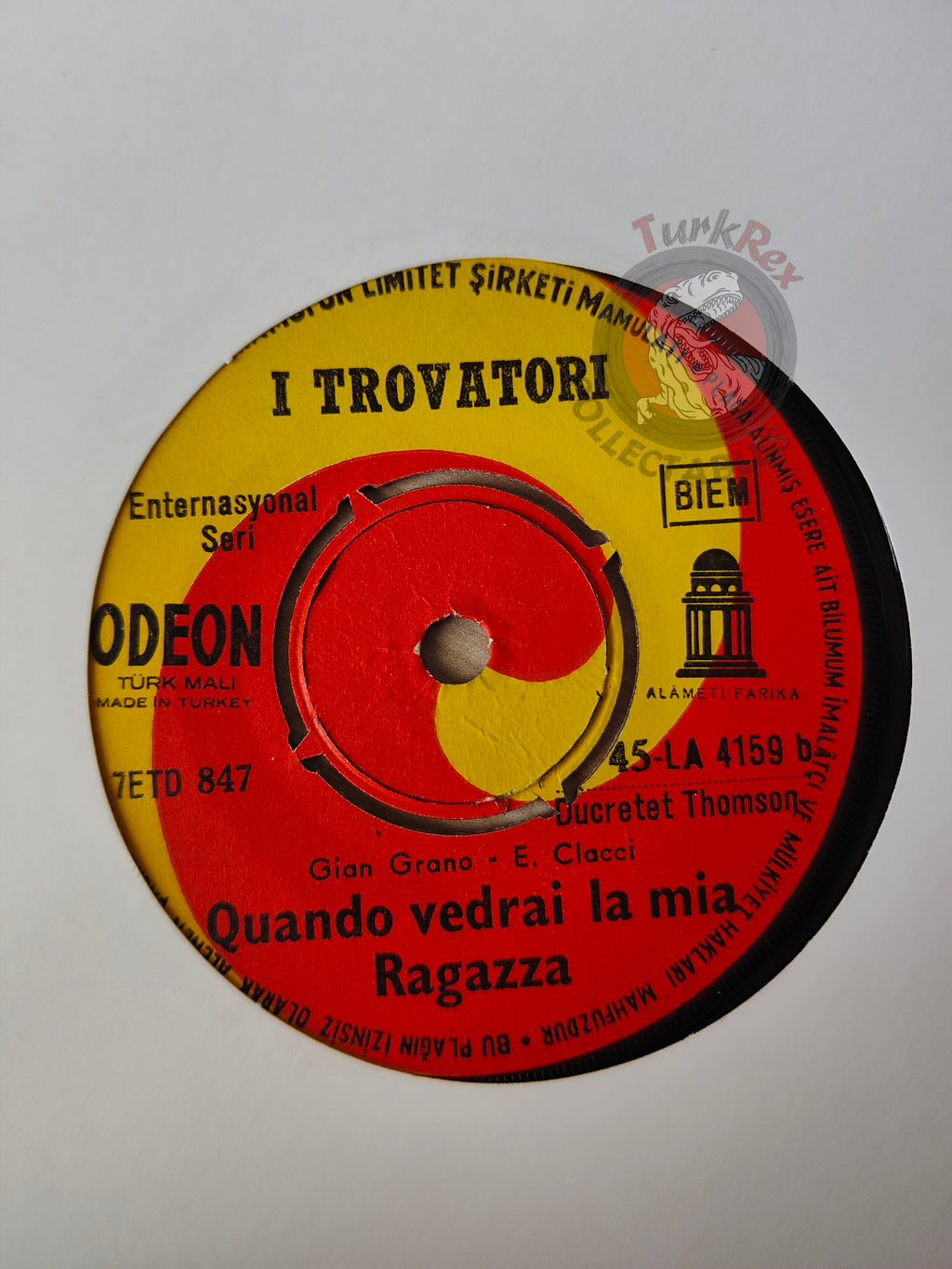 I Trovatori – Una Lacrima Sul Viso 7" Turkish Pressing Vinyl Turkey Edition 2