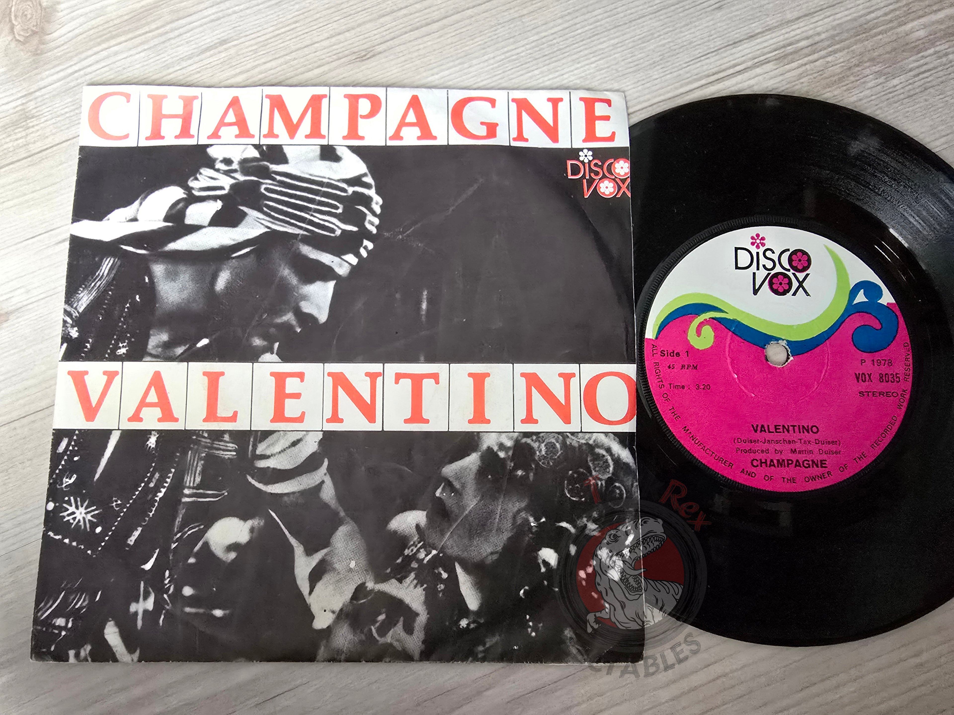 Champagne – Valentino 7" Turkish Pressing Vinyl Turkey Edition