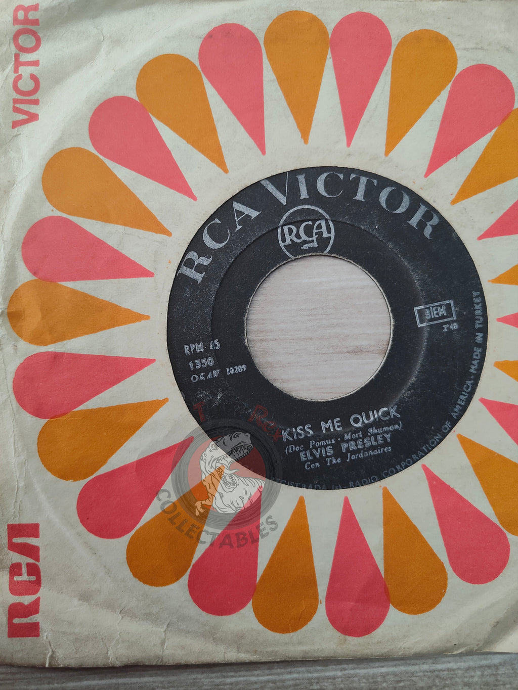 Elvis Presley Con The Jordanaires – Kiss Me Quick 7" Turkish Pressing Vinyl Turkey Edition 1