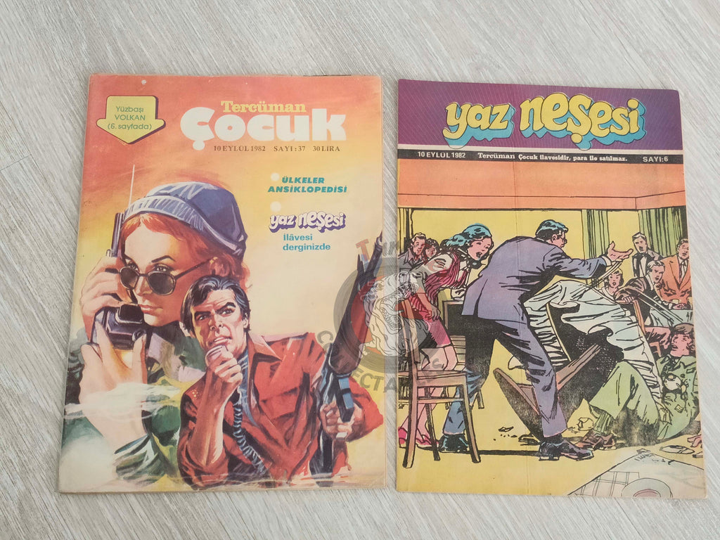 Tercüman Çocuk #37 1982 Turkish Comic Turkey Superman Star Wars #27 The Flintstones Thorgal Larry Yuma