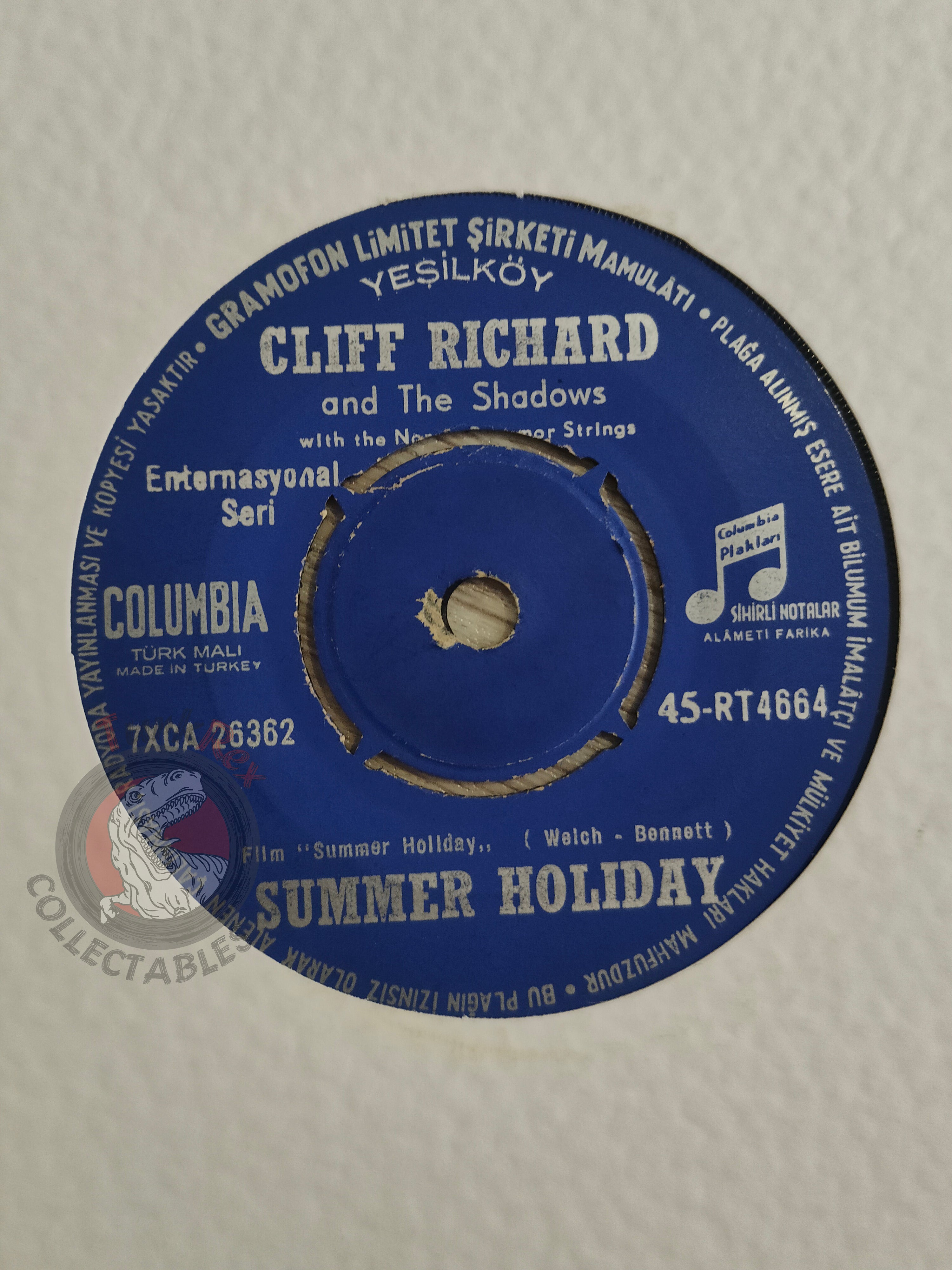 Cliff Richard And The Shadows – Summer Holiday 7" Turkish Pressing Vinyl Turkey Edition 1