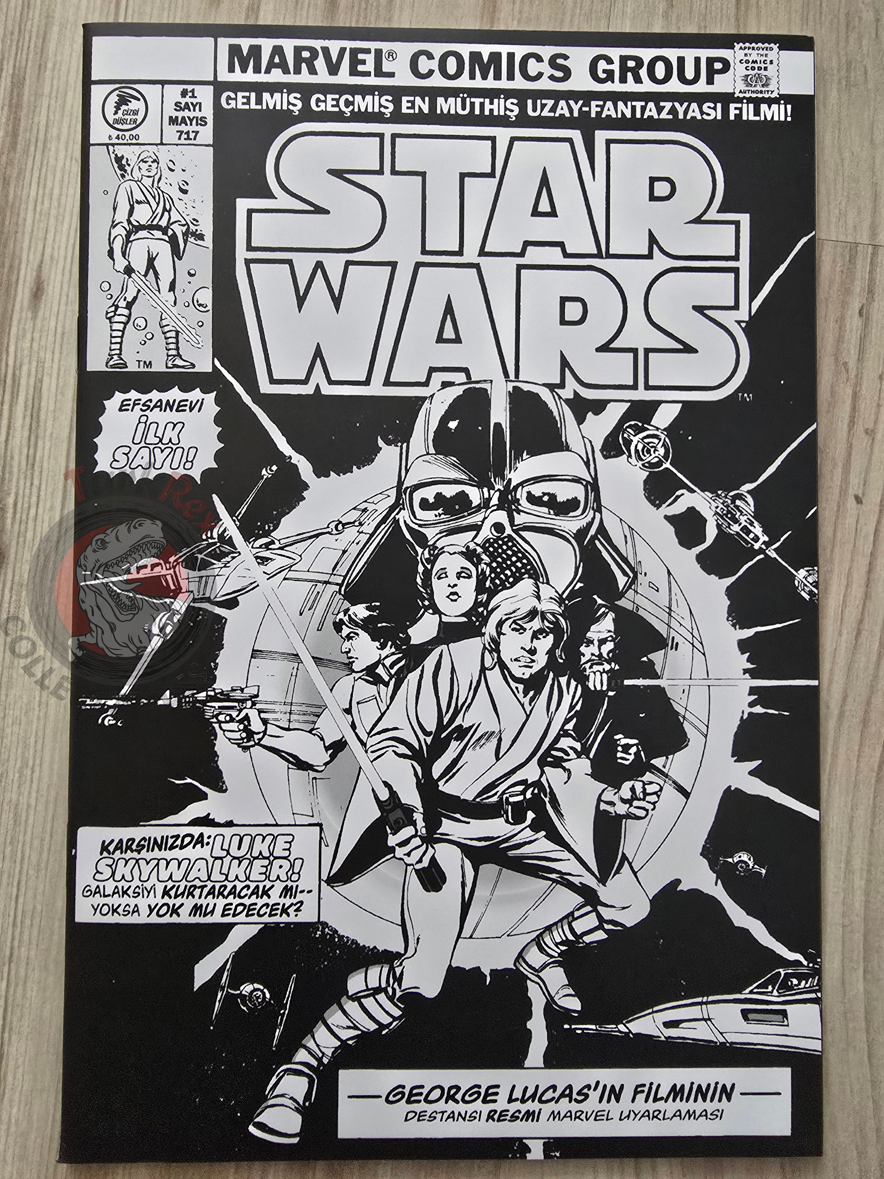 Star Wars #1 Turkish Comic Turkey Marvel 1977 Issue Black & White Cover