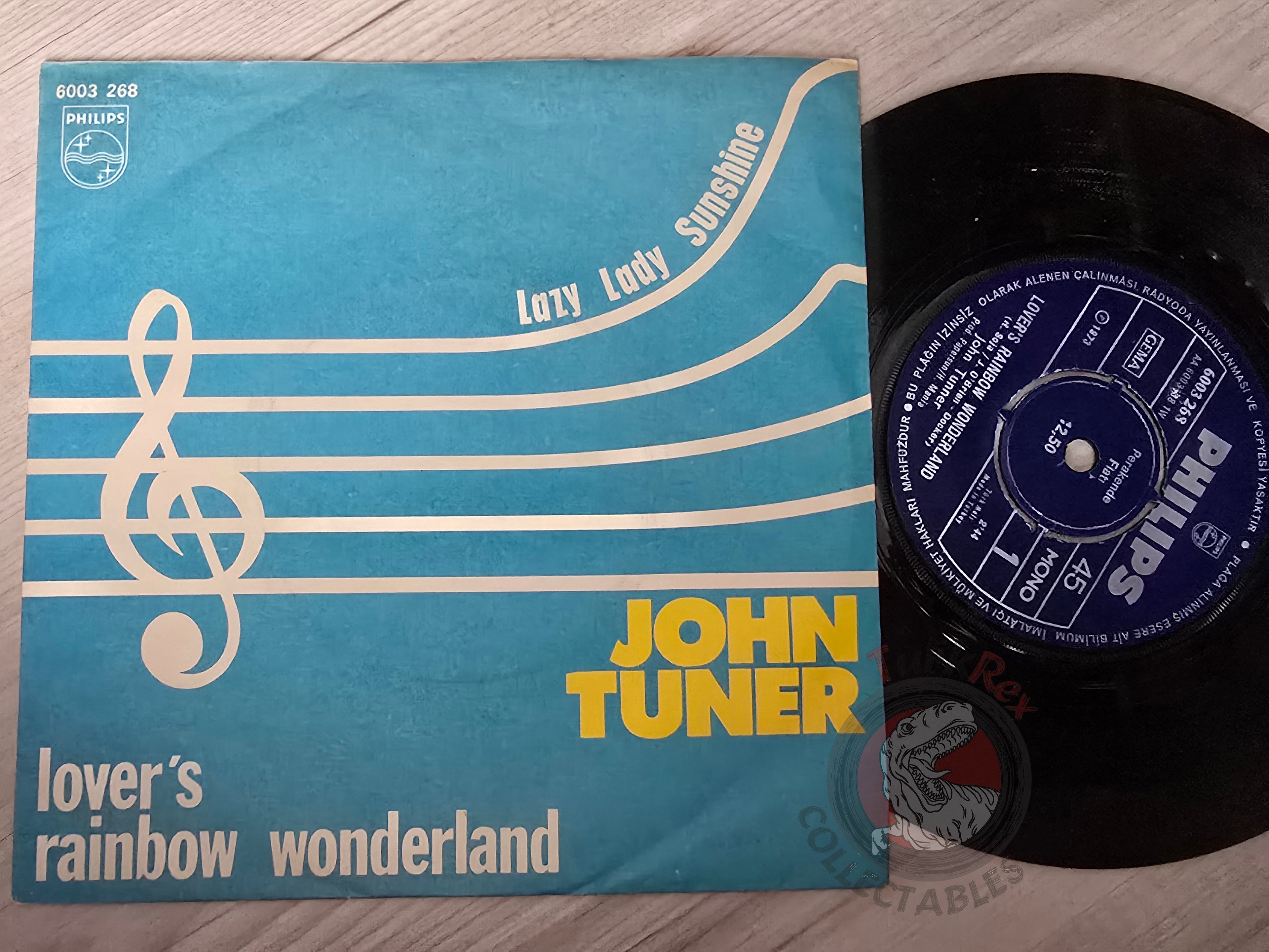 John Tuner – Lover's Rainbow Wonderland 7" Turkish Pressing Vinyl Turkey Edition