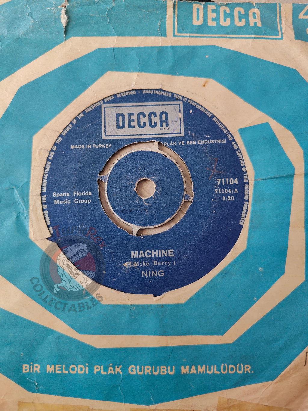 Ning – Machine / More Ning 7" Turkish Pressing Vinyl Turkey Edition