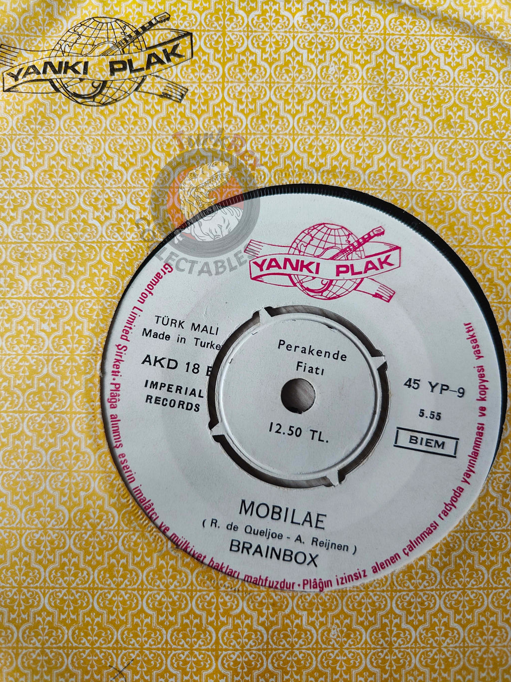Brainbox – Virgin / Mobilae 7"  Turkish Pressing Vinyl Turkey Edition