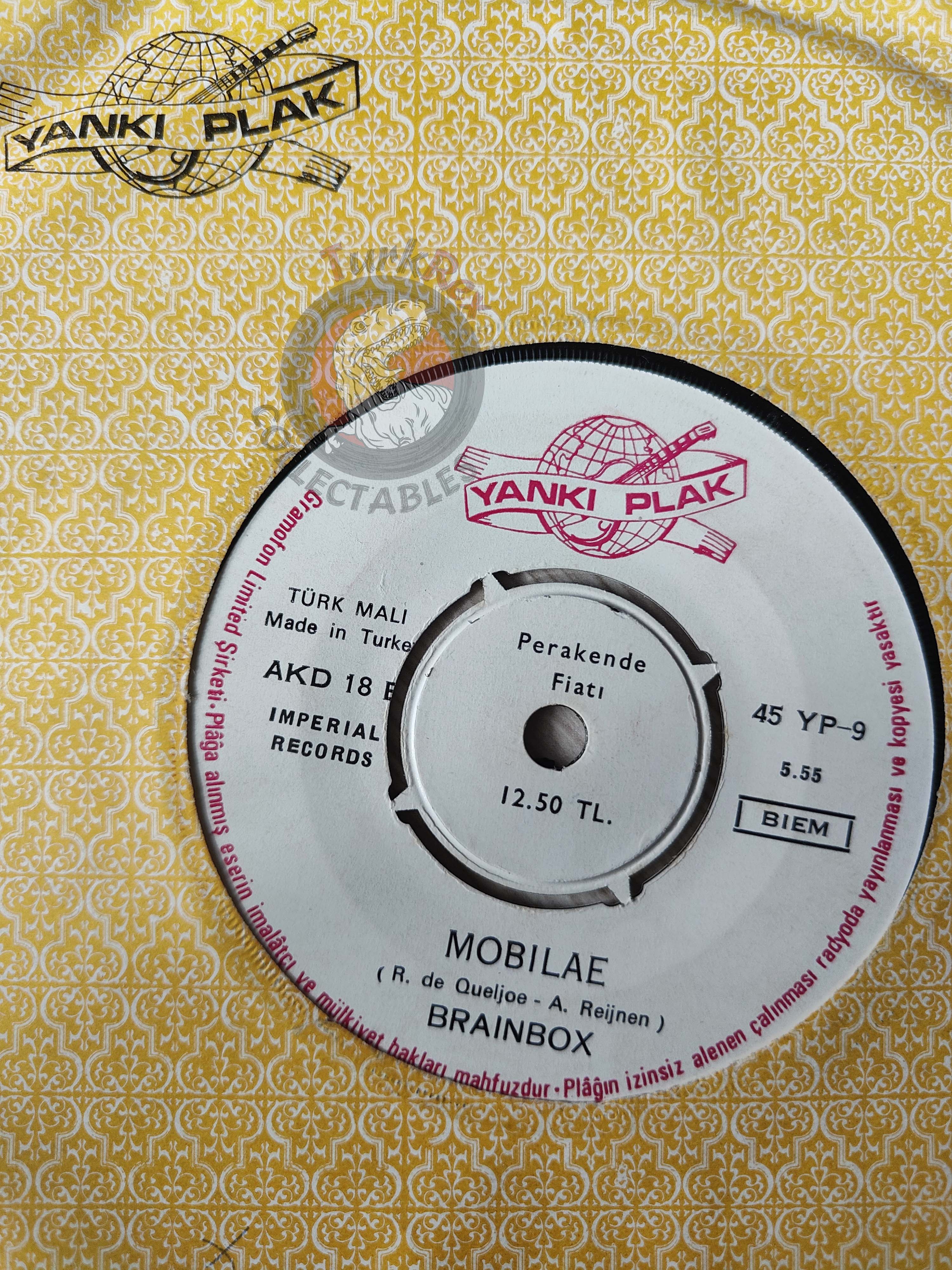 Brainbox – Virgin / Mobilae 7"  Turkish Pressing Vinyl Turkey Edition