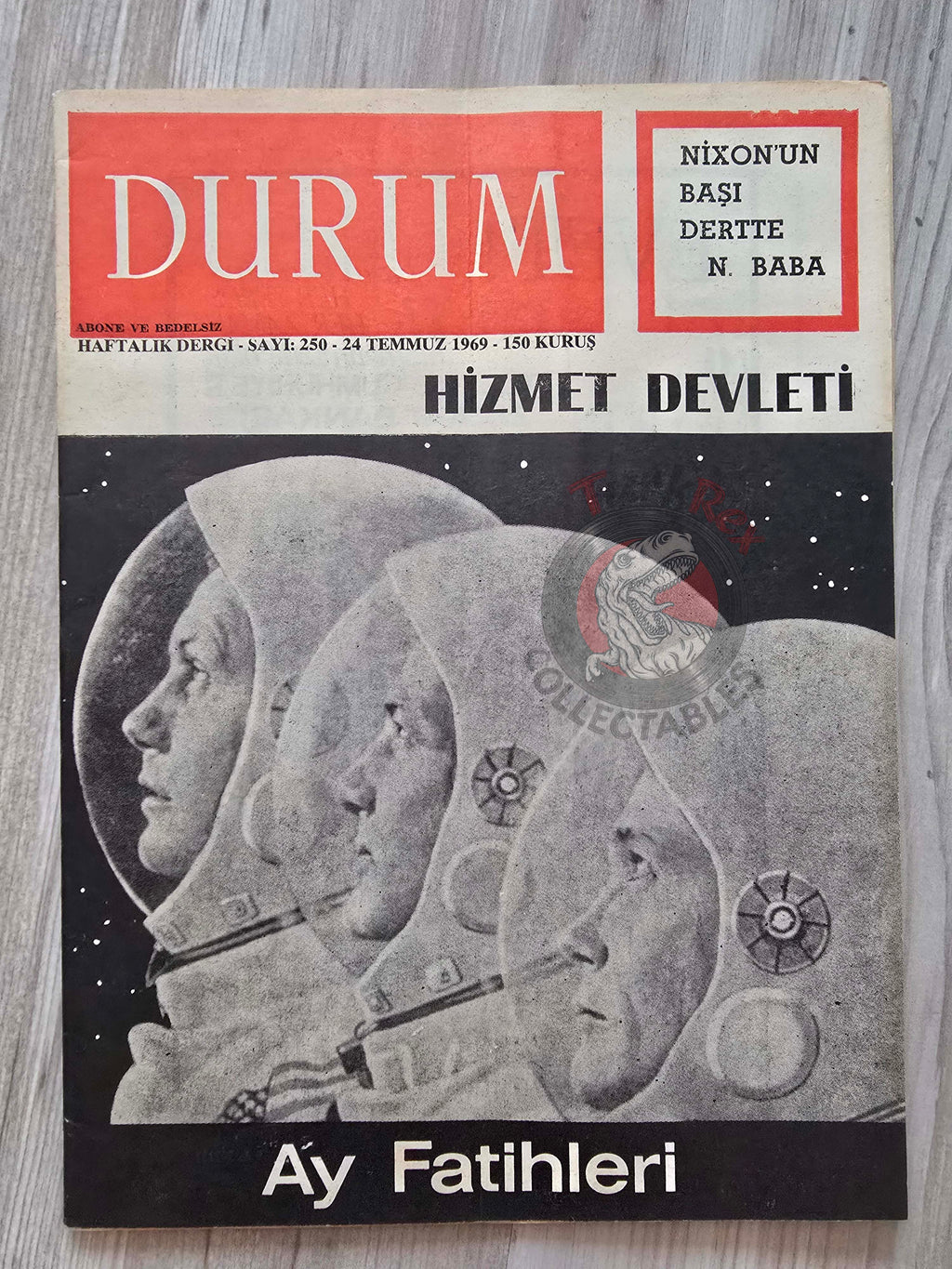 Durum 1969 Conquerors of the Moon Turkish Magazine Turkey Apollo 11 Space USA Kennedy