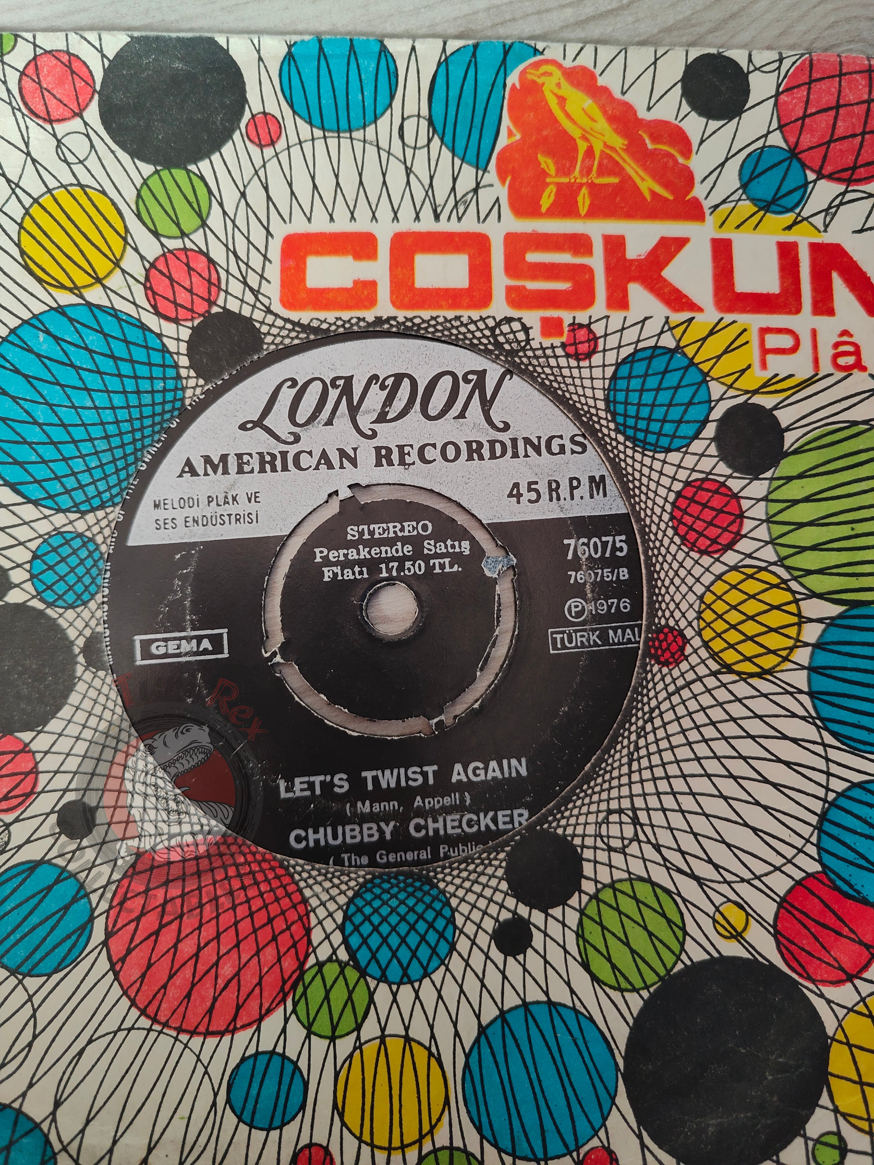 Chubby Checker – Let's Twist Again 7" Turkish Pressing Vinyl Turkey Edition