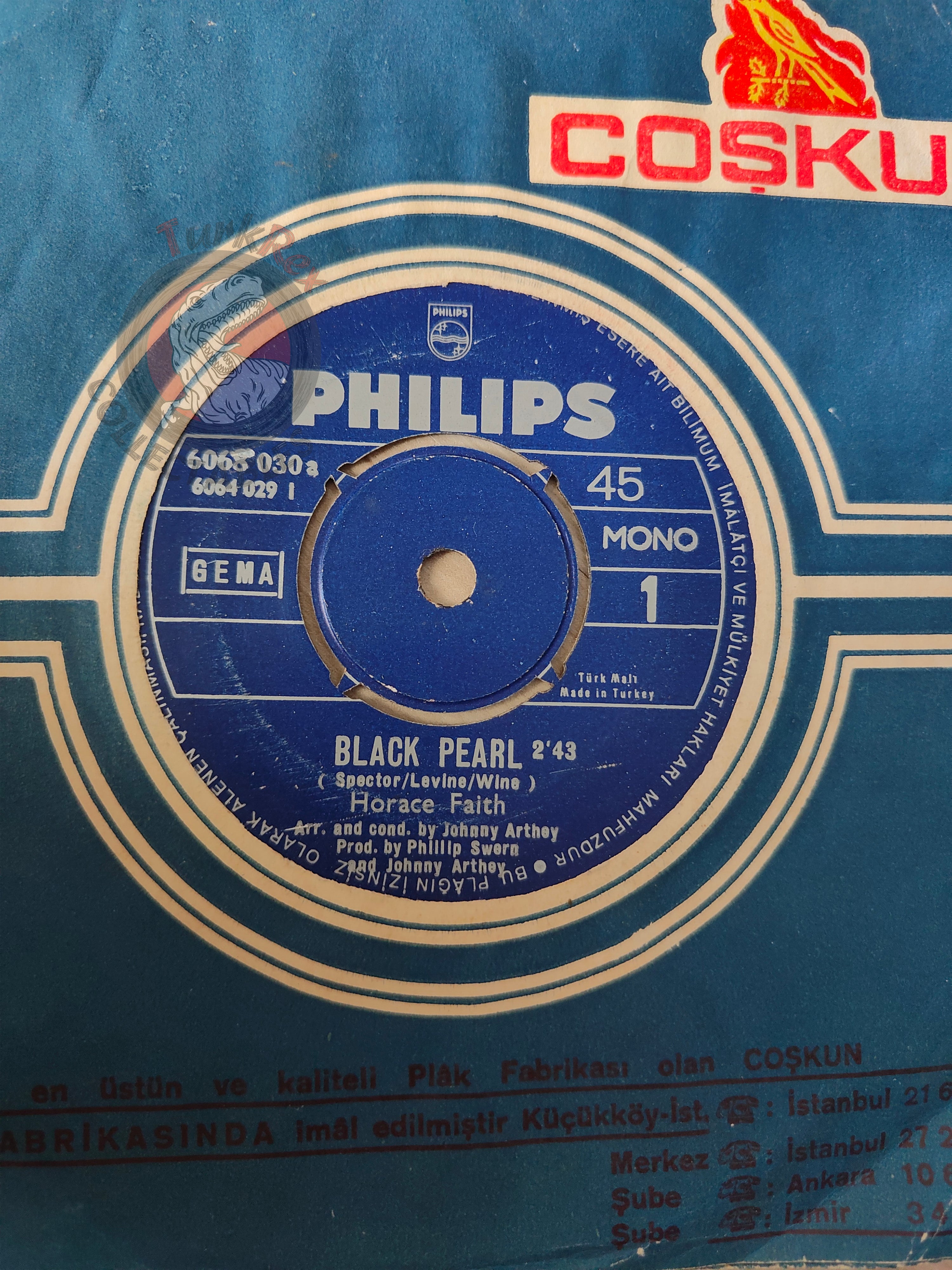 Horace Faith – Black Pearl 7" Turkish Pressing Vinyl Turkey Edition
