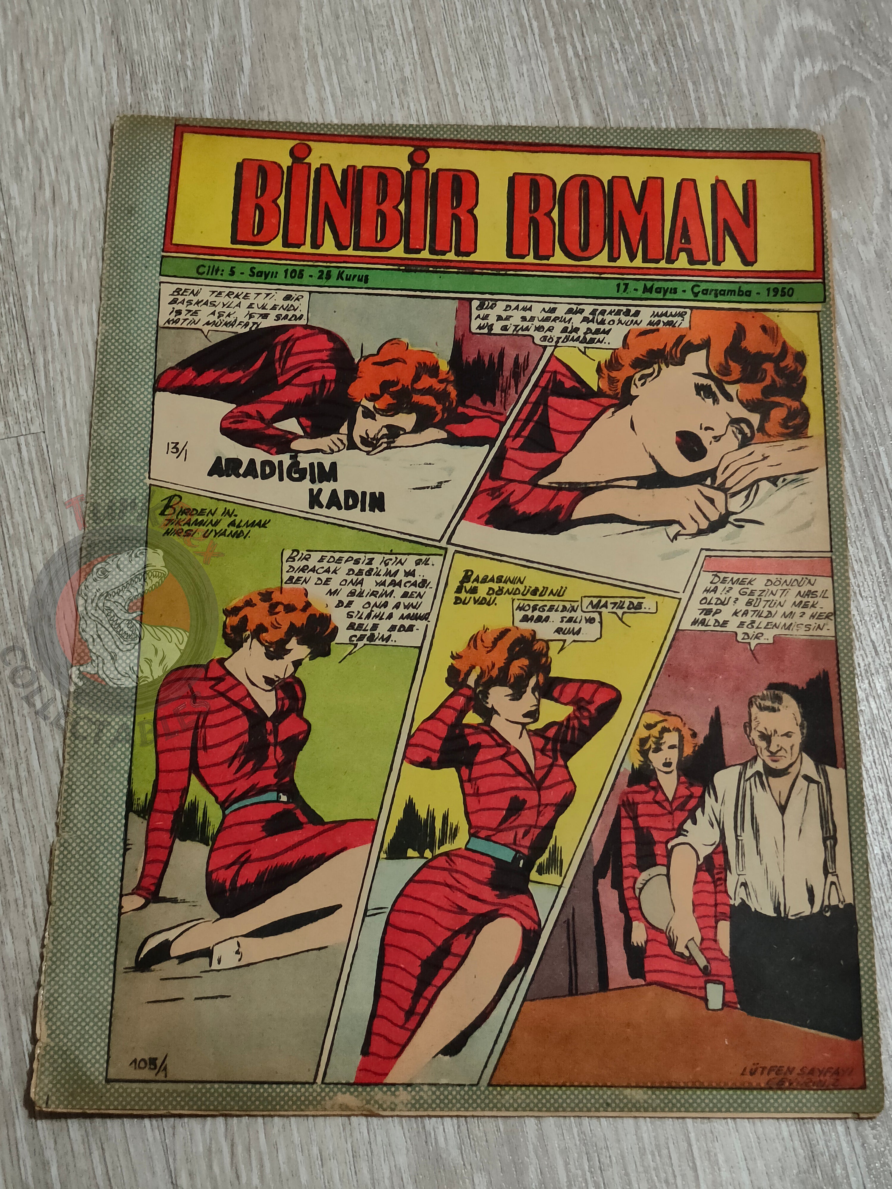 Binbir Roman #105 1950 Victor Hugo 93 - Mandrake Turkish Comic Mag Turkey
