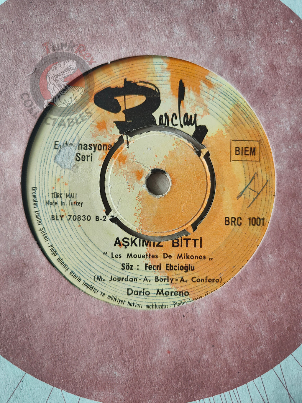 Dario Moreno – Her Akşam (Sarhoş) 7" Turkish Pressing Vinyl Turkey Edition