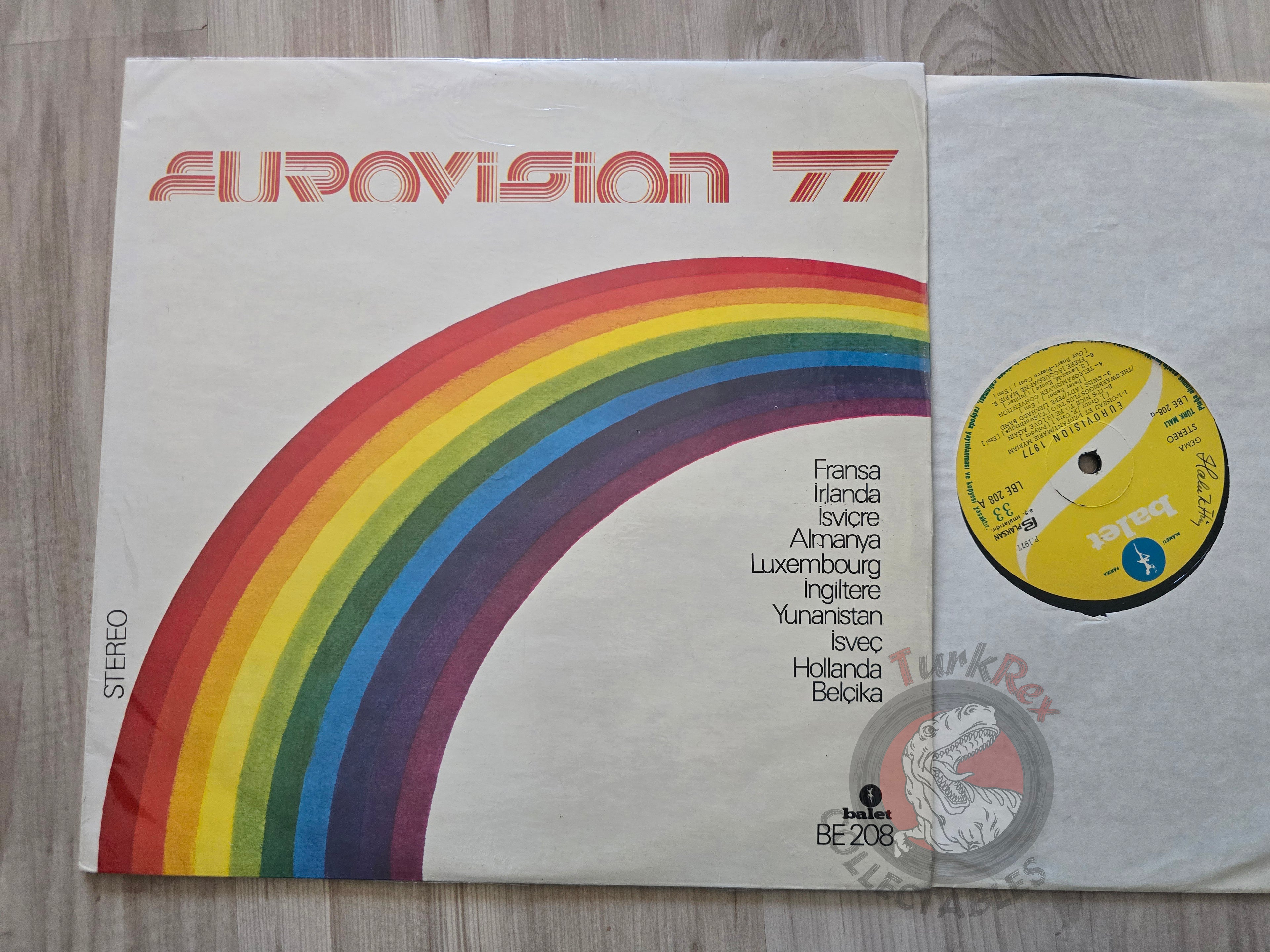 Various – Eurovision '77 Turkish Pressing Vinyl Turkey Edition