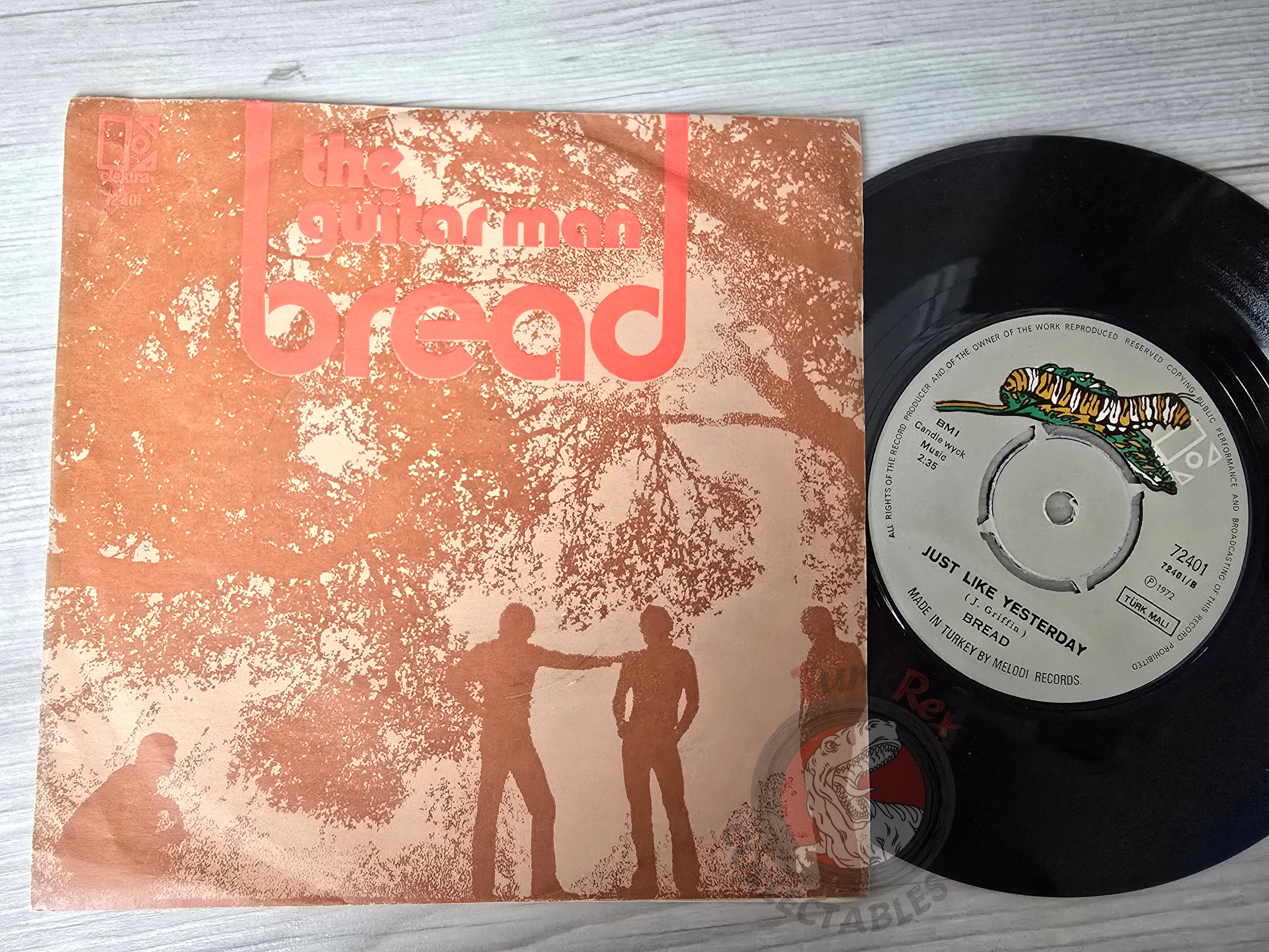 Bread – The Guitar Man 7" Turkish Pressing Vinyl Turkey Edition Promo