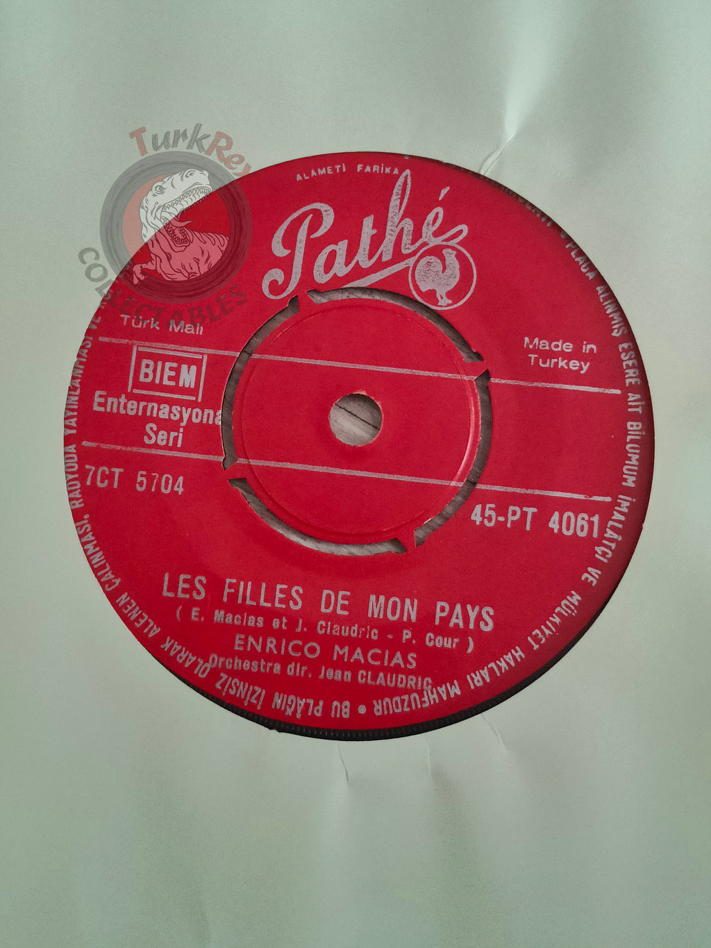 Enrico Macias – L'Ami Fidele 7" Turkish Pressing Vinyl Turkey Edition