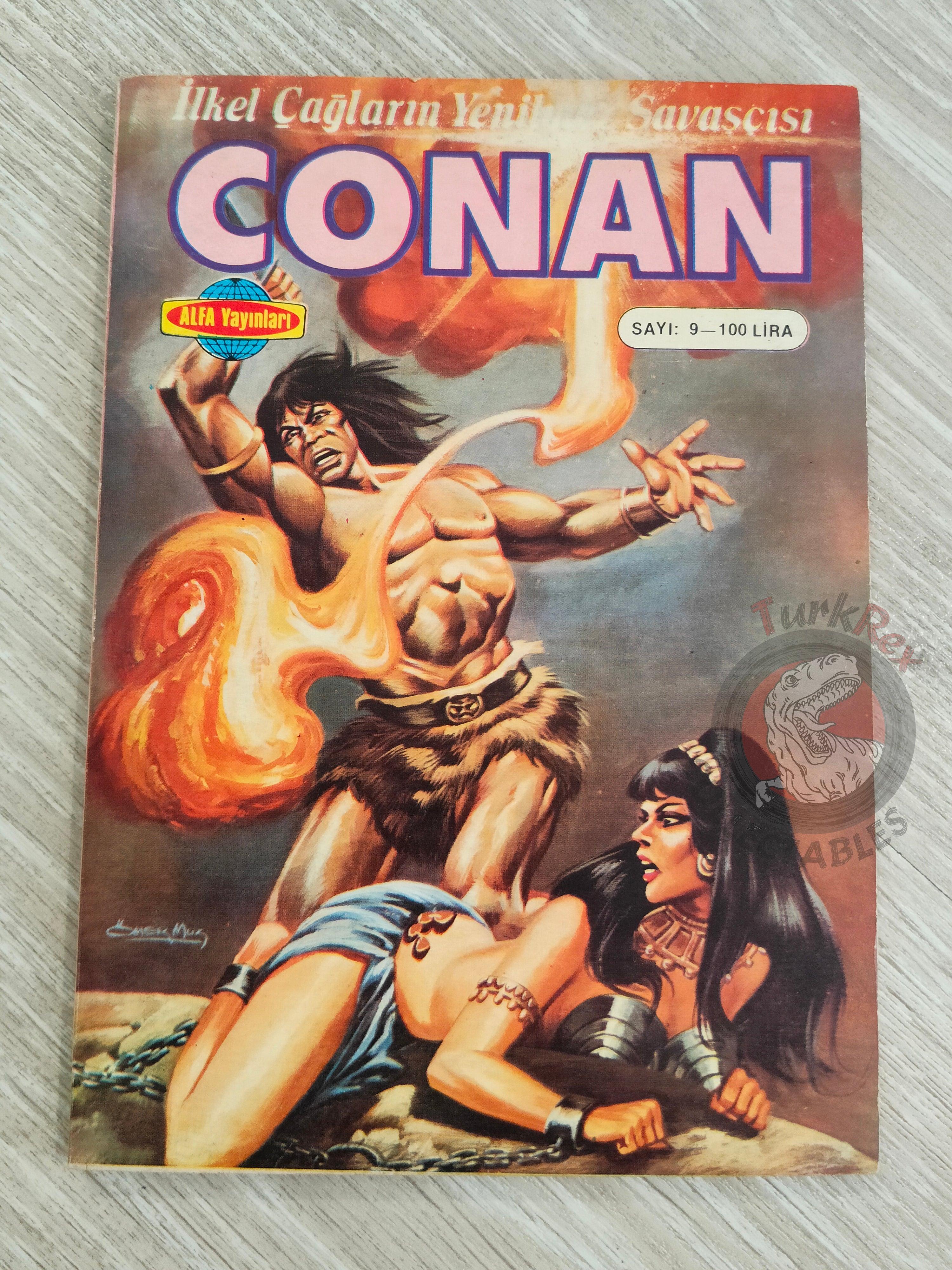 Conan Renkli #9 Turkish Comic Turkey Only Cover The Savage Sword of #53 #54 CTB #123