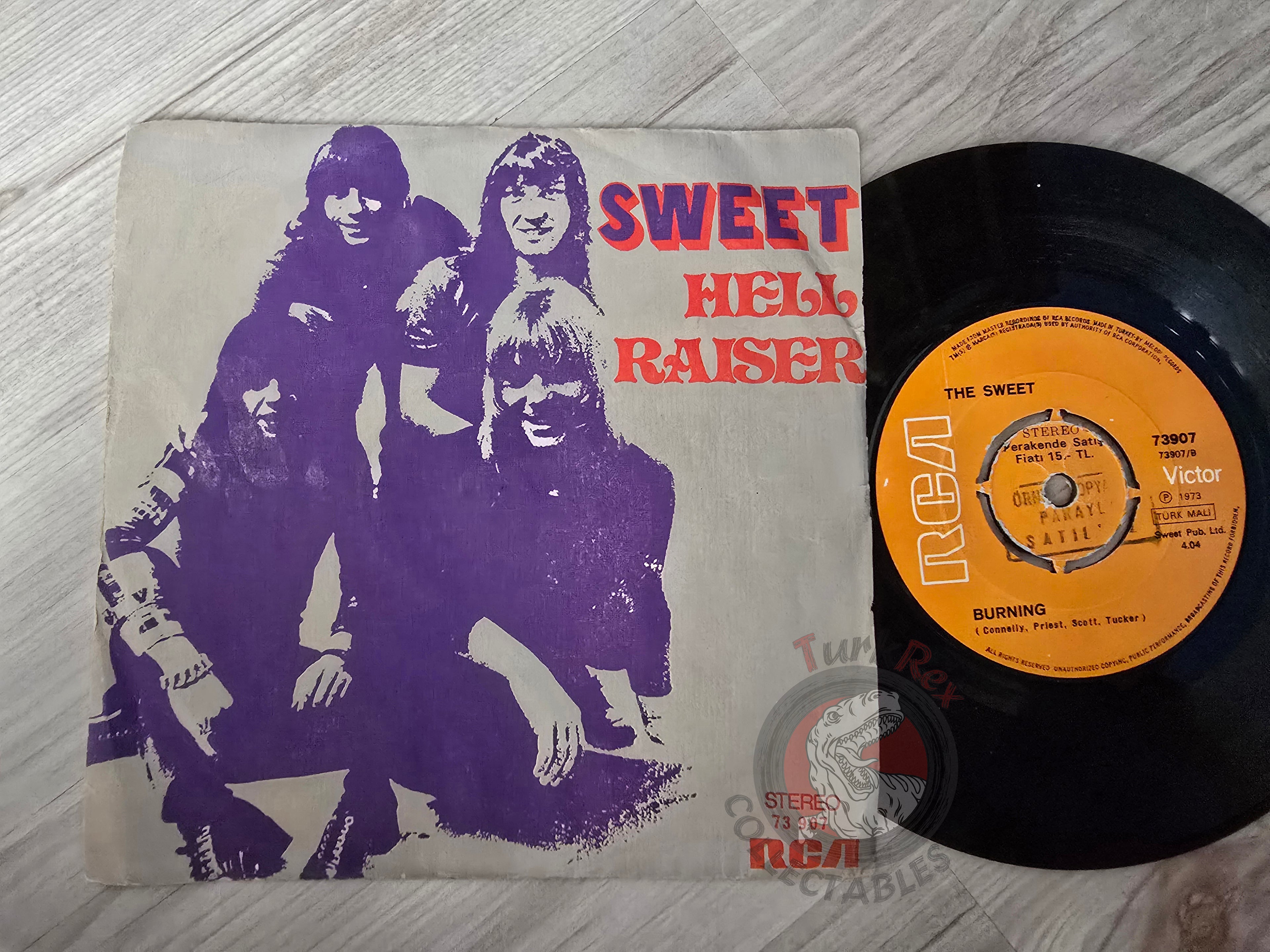 The Sweet – Hell Raiser 7" Promo Turkish Pressing Vinyl Turkey Edition