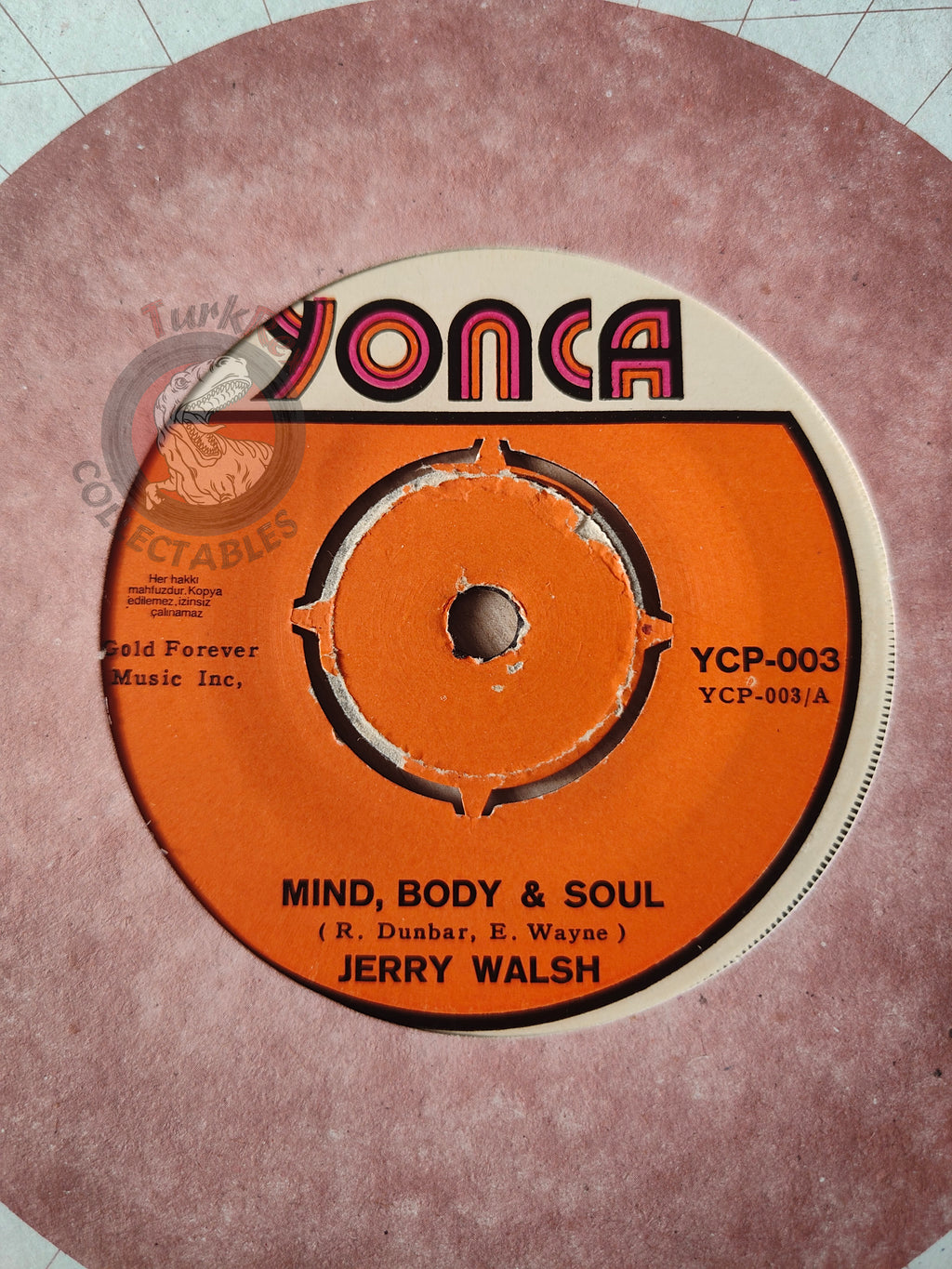 Jerry Walsh – Mind, Body & Soul 7" Turkish Pressing Vinyl Turkey Edition