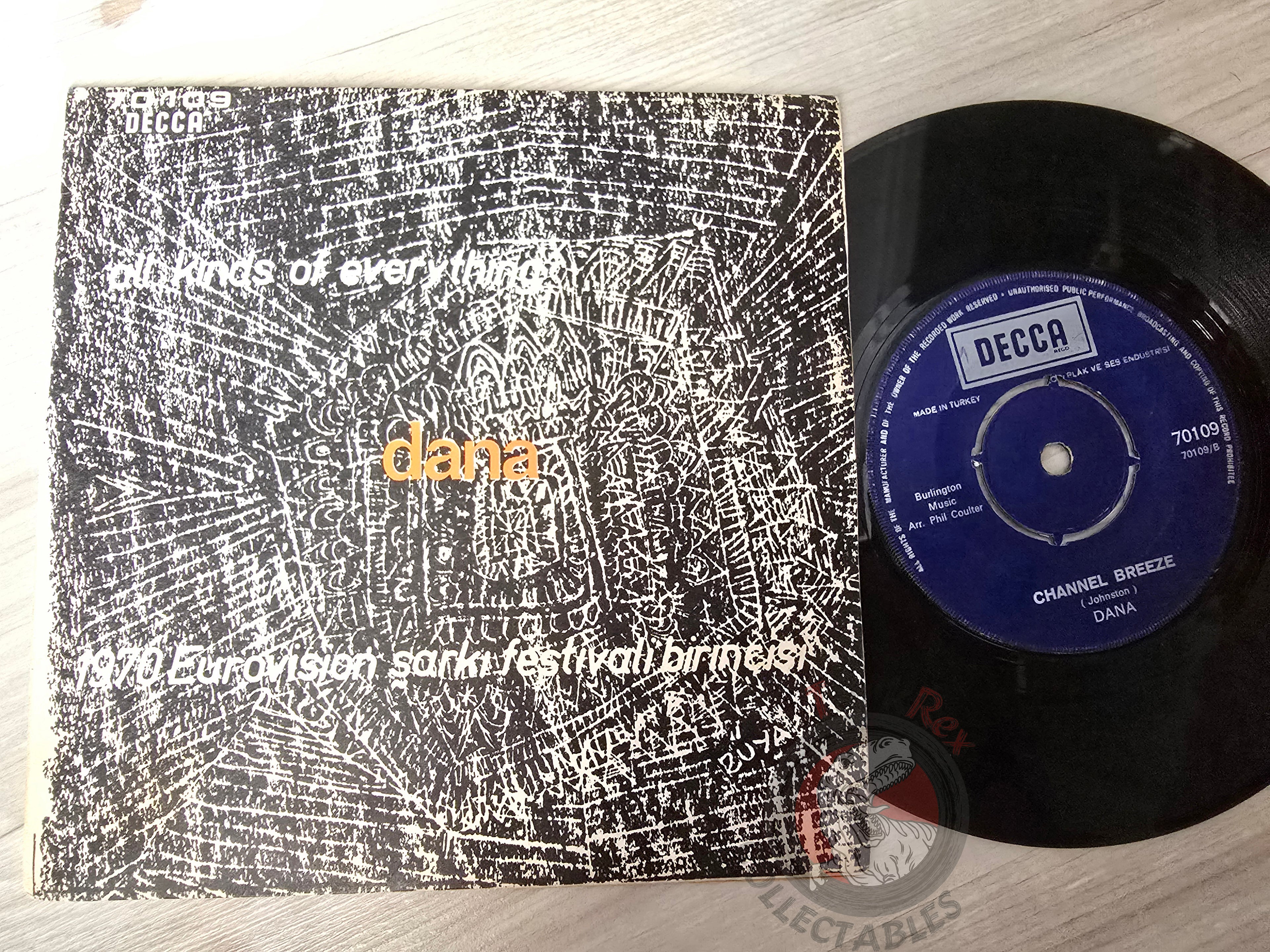 Dana – All Kinds Of Everything 7" Turkish Pressing Vinyl Turkey Edition Eurovision