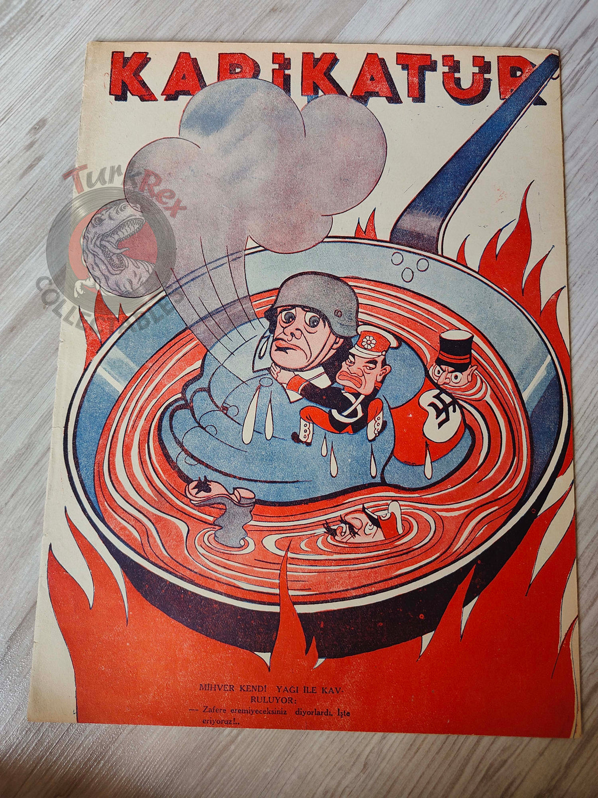 Karikatür 1944 Humor Magazine Turkish Turkey The Axis Germany WW2 era Japan