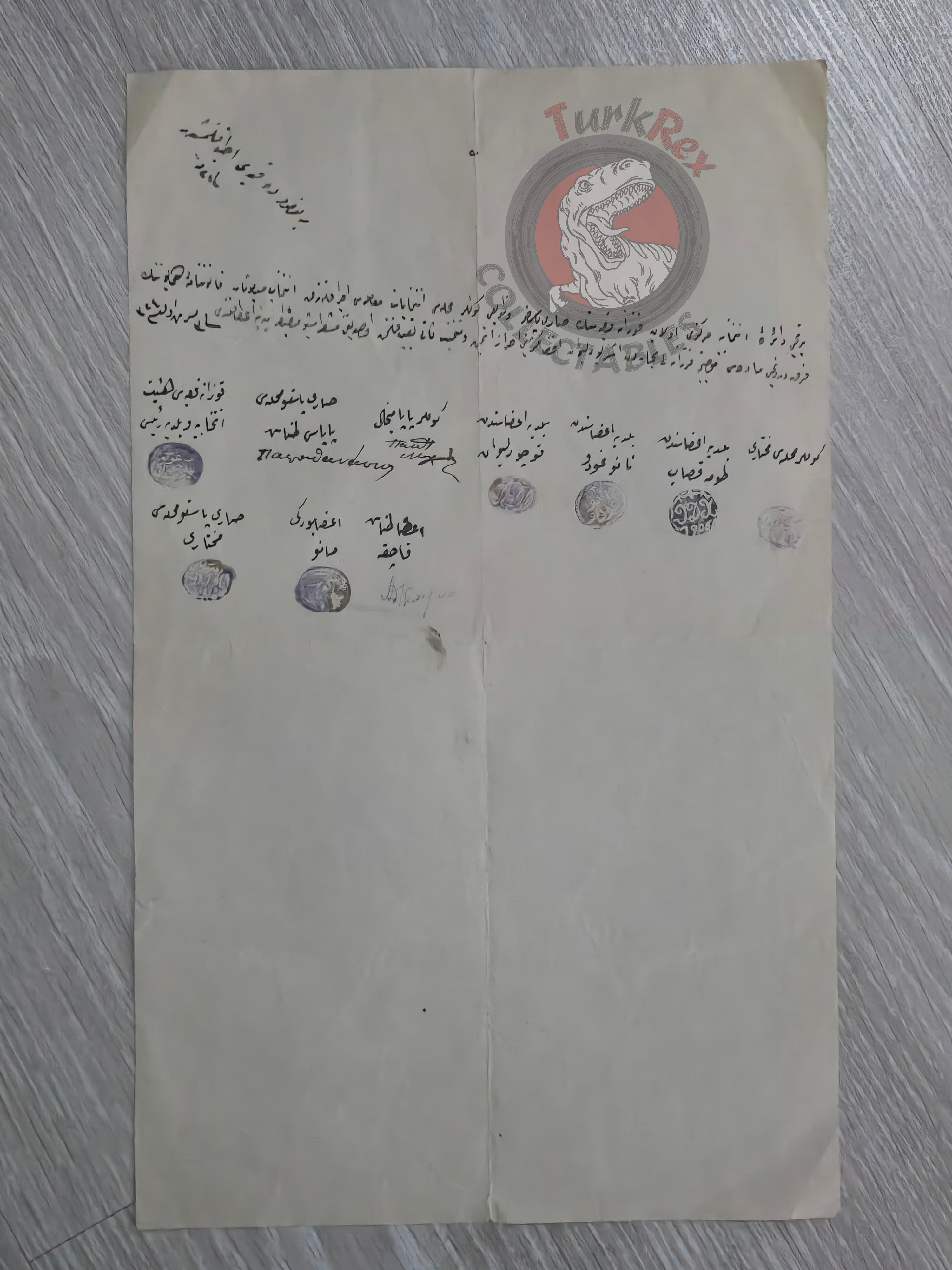 Ottoman Election Document Kozani 1908 General Elections Greece Armenian Balkans