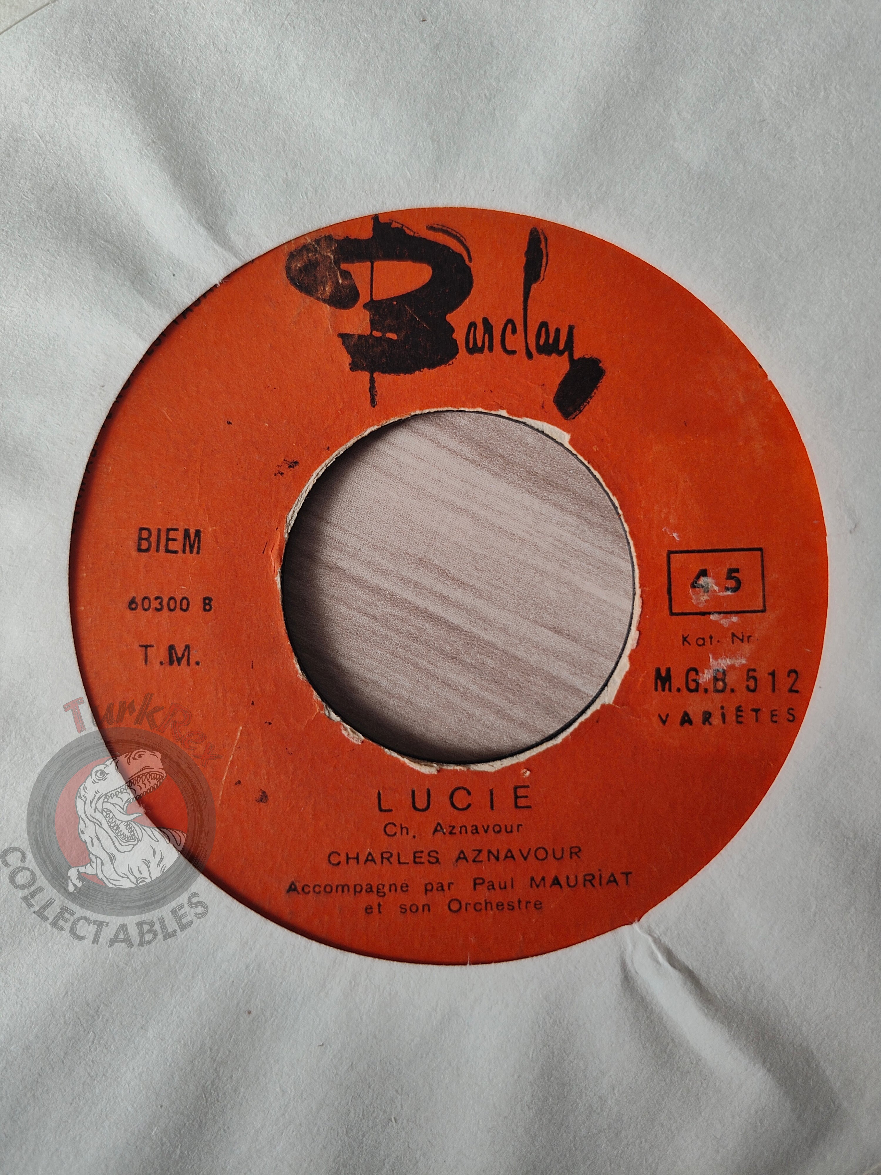 Charles Aznavour – Lucie / Esperanza 7"  Turkish Pressing Vinyl Turkey Edition