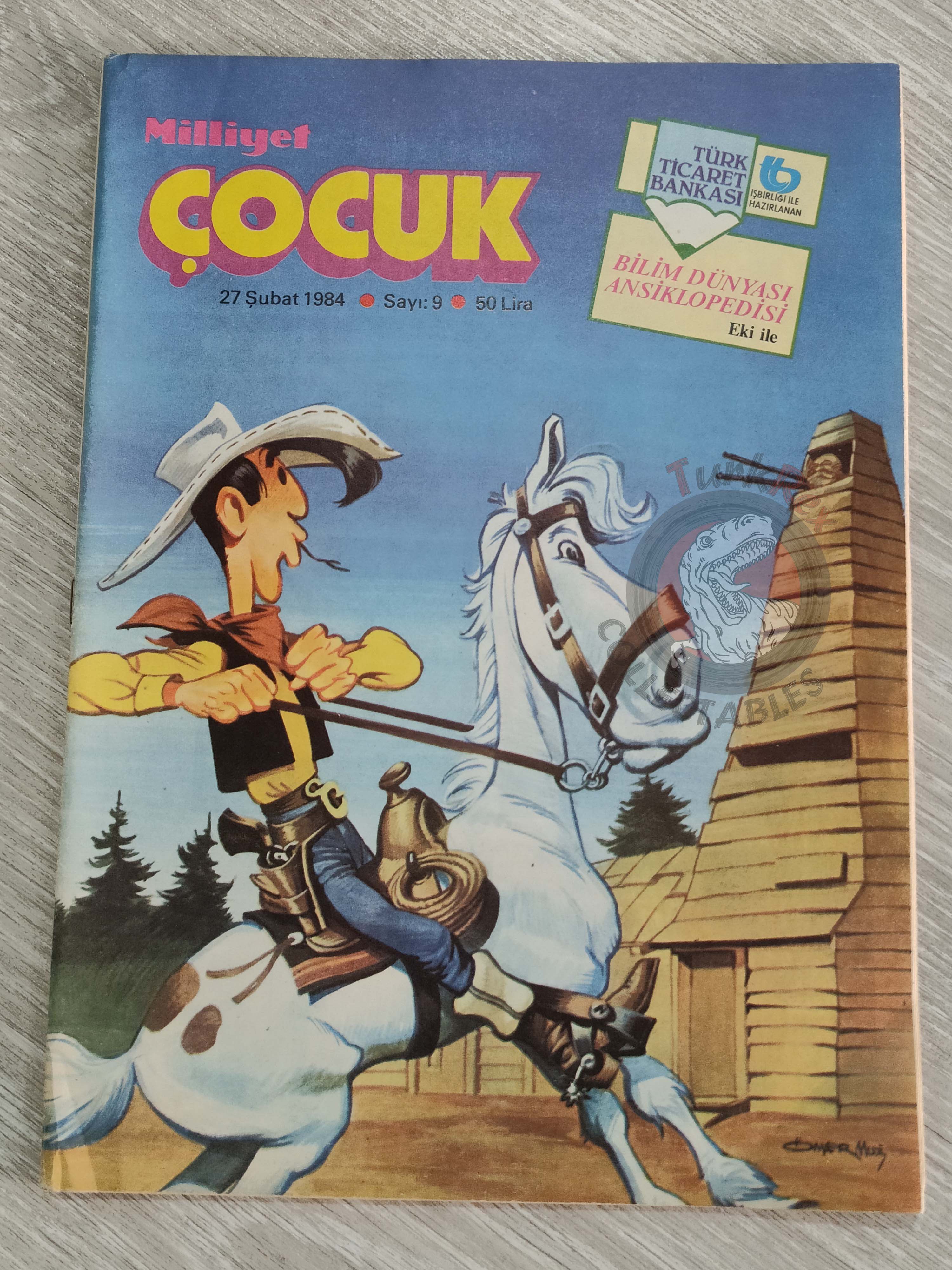 Milliyet Çocuk #9 1984 Turkish Comic Turkey Alice In Wonderland l'étalon noir Bob Morane Lucky Luke