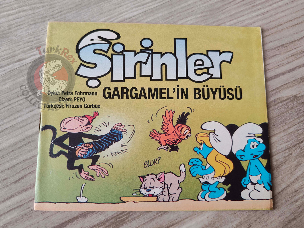 The Smurfs - Gurgelhals will Schlümpfe zaubern 1997 Turkish Book Turkey Die Schlümpfe Minibuch