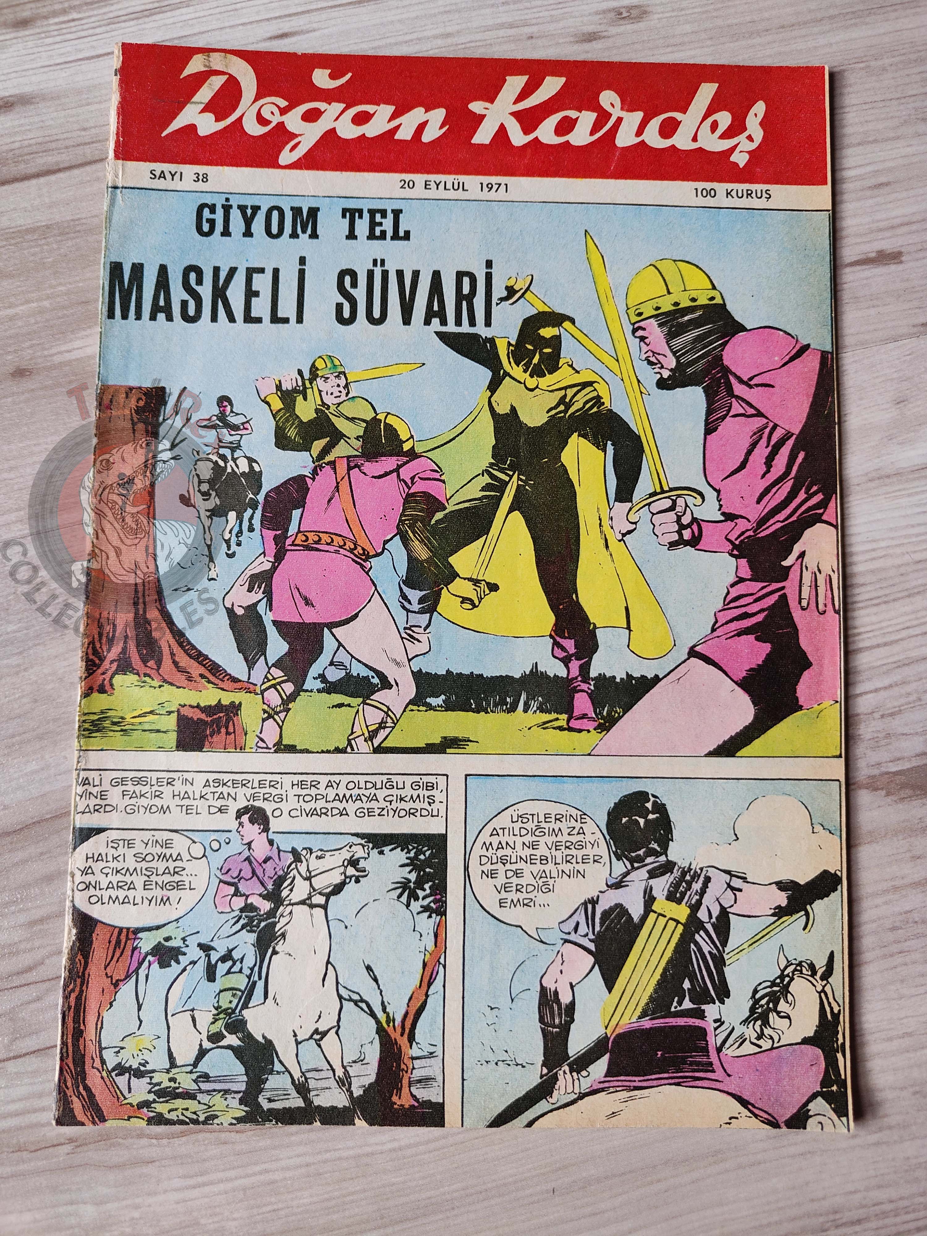 Doğan Kardeş 1971 Magazine #38 Turkish Comic Turkey William Tell Gulliver's Travels