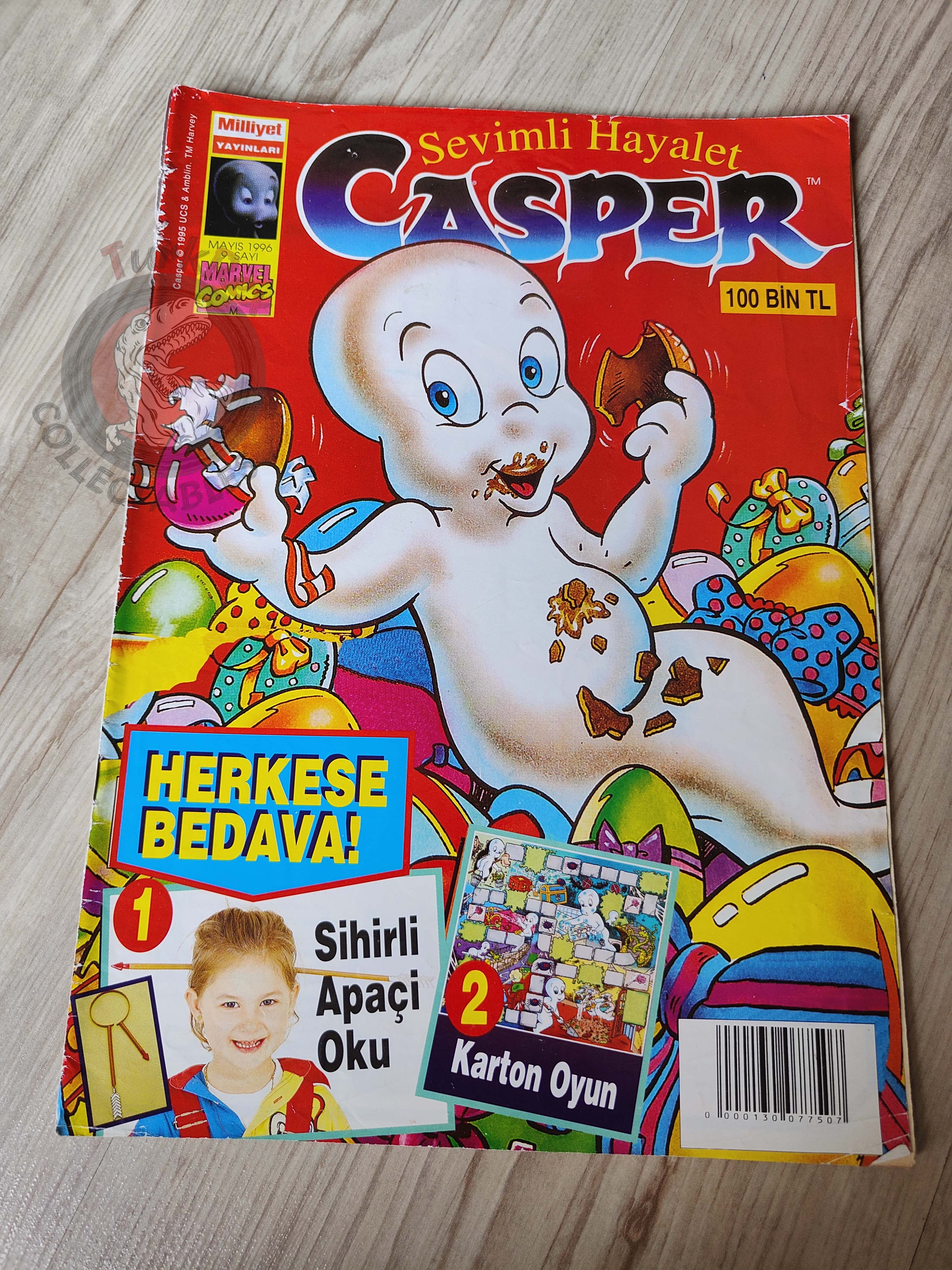 Casper the Friendly Ghost Magazine – Issue #9 1996 Turkish Comic Turkey
