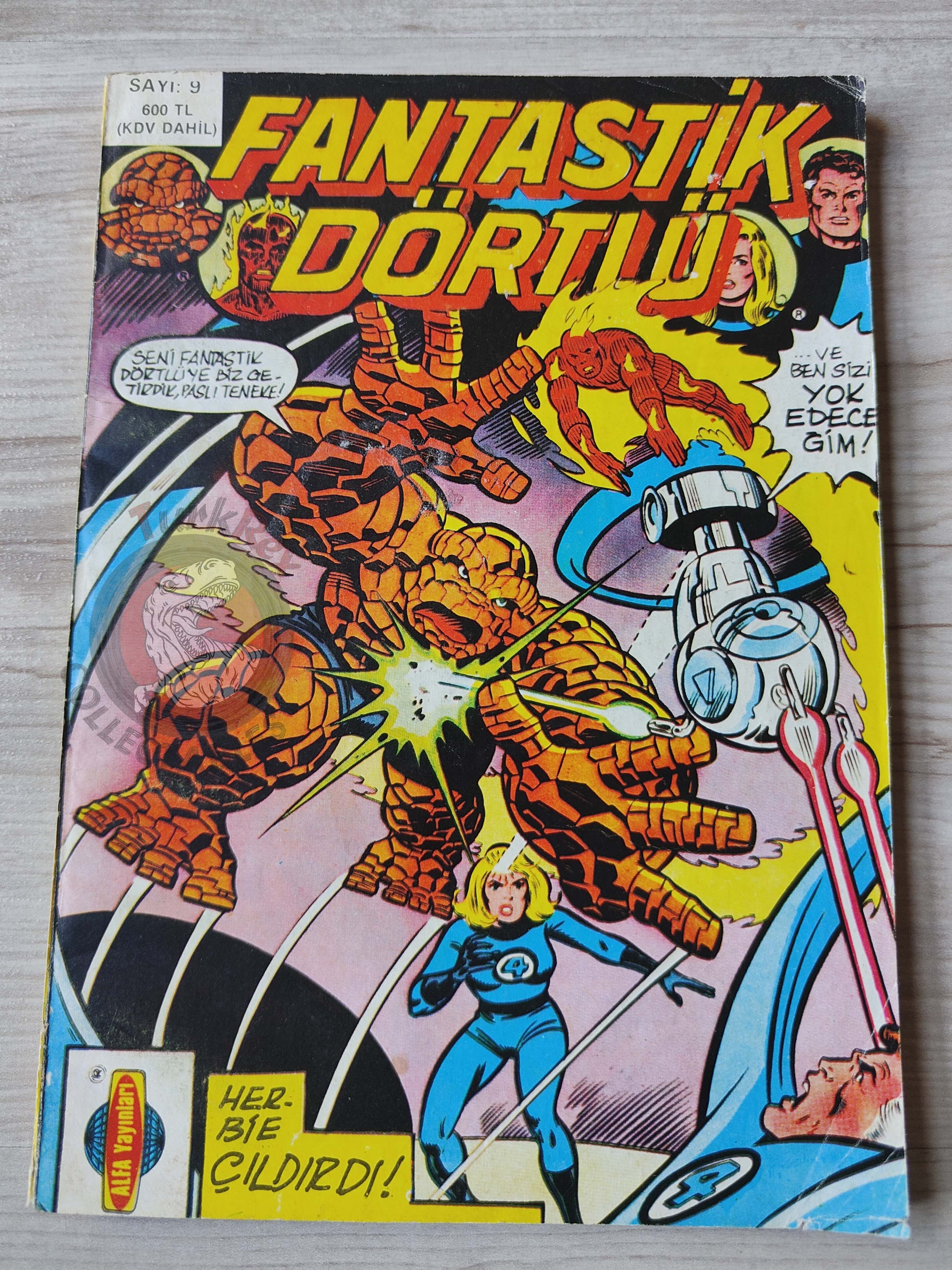 Fantastic Four #9 1988 Turkish Comic Turkey #217 #218 #219 #220 Spider-Man