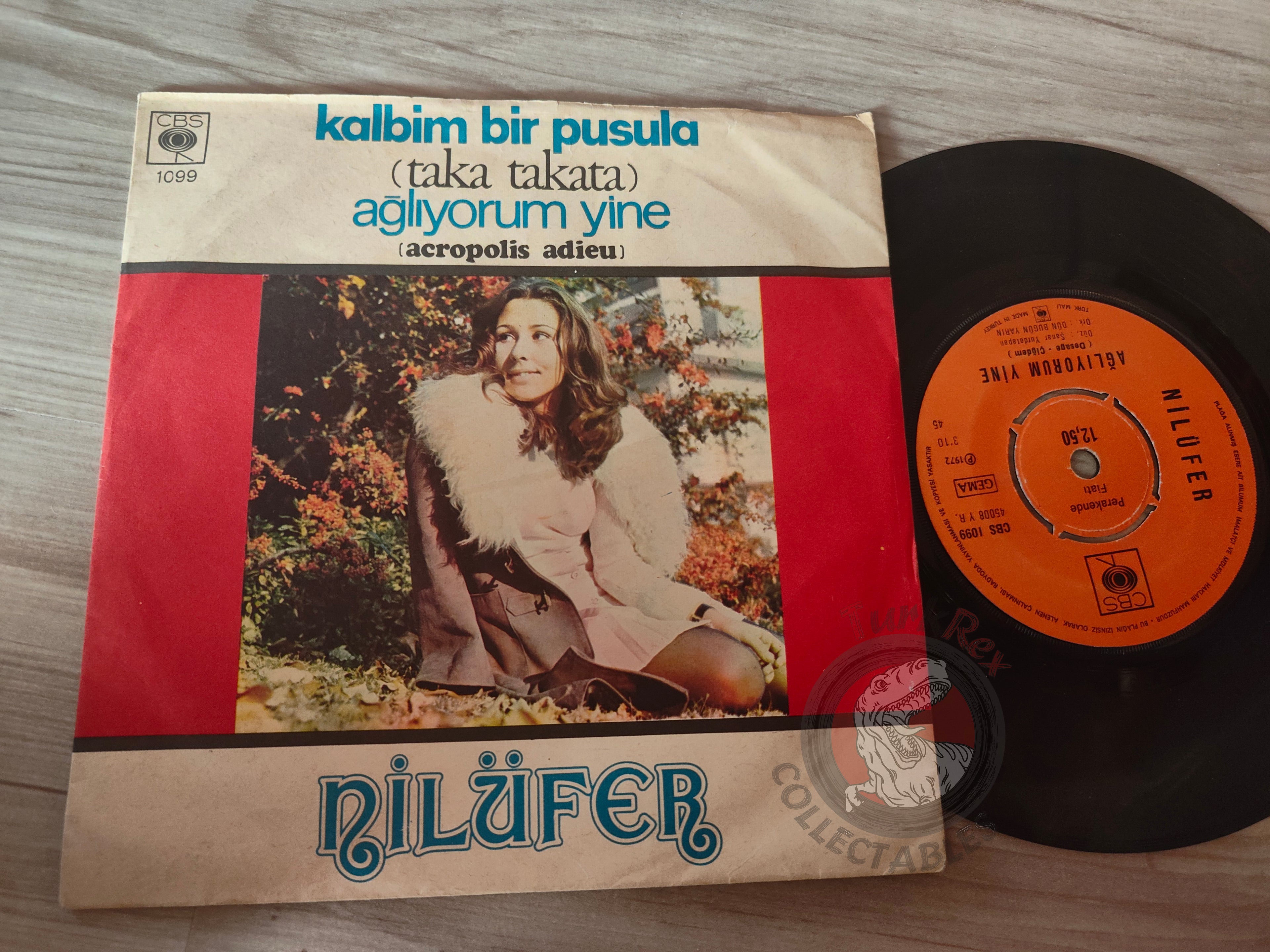 Nilüfer – Kalbim Bir Pusula 7" Turkish Pressing Vinyl Turkey Edition Mireille Mathieu