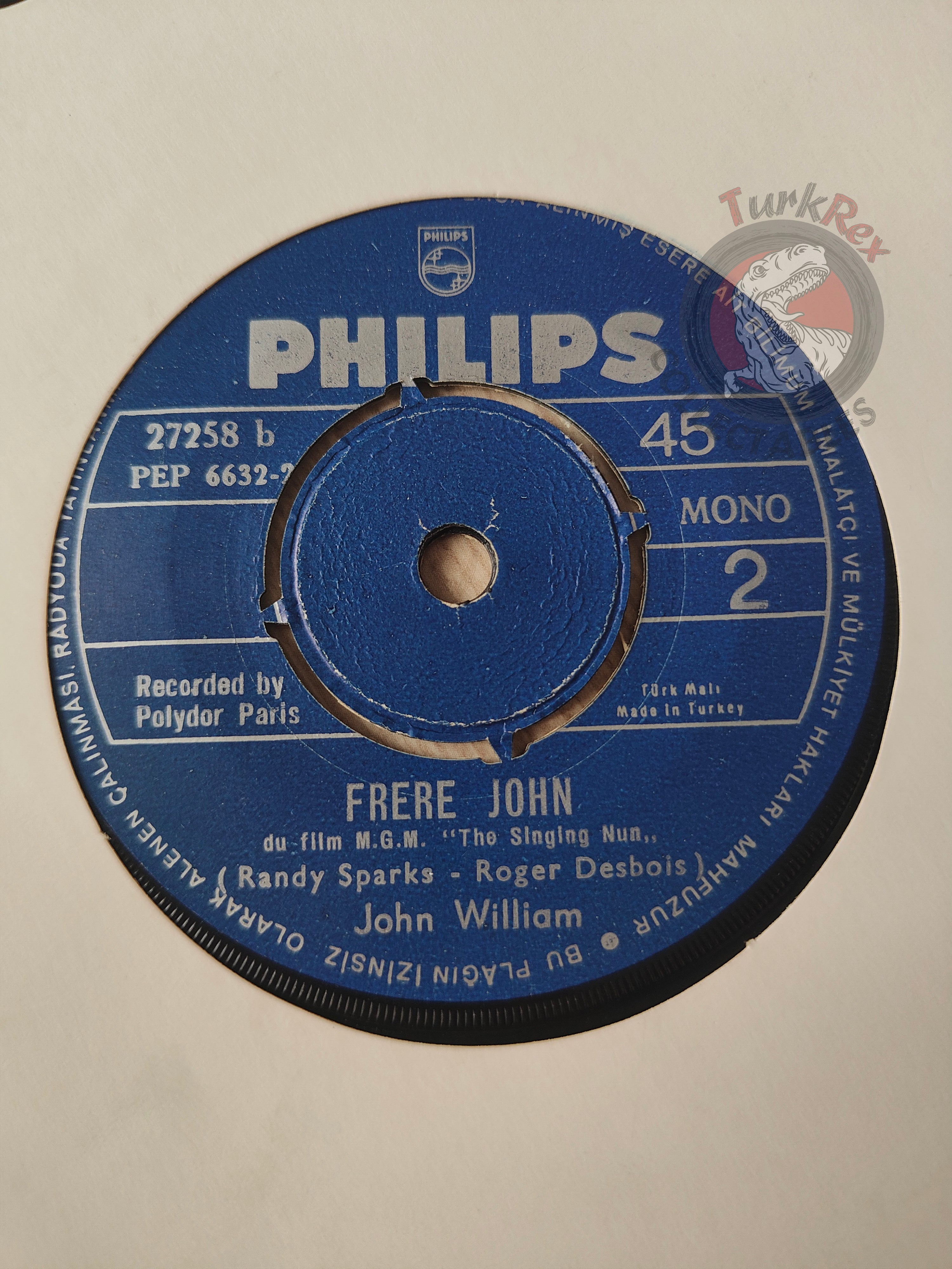 John William – Le Chanson De Lara 7" Turkish Pressing Vinyl Turkey Edition