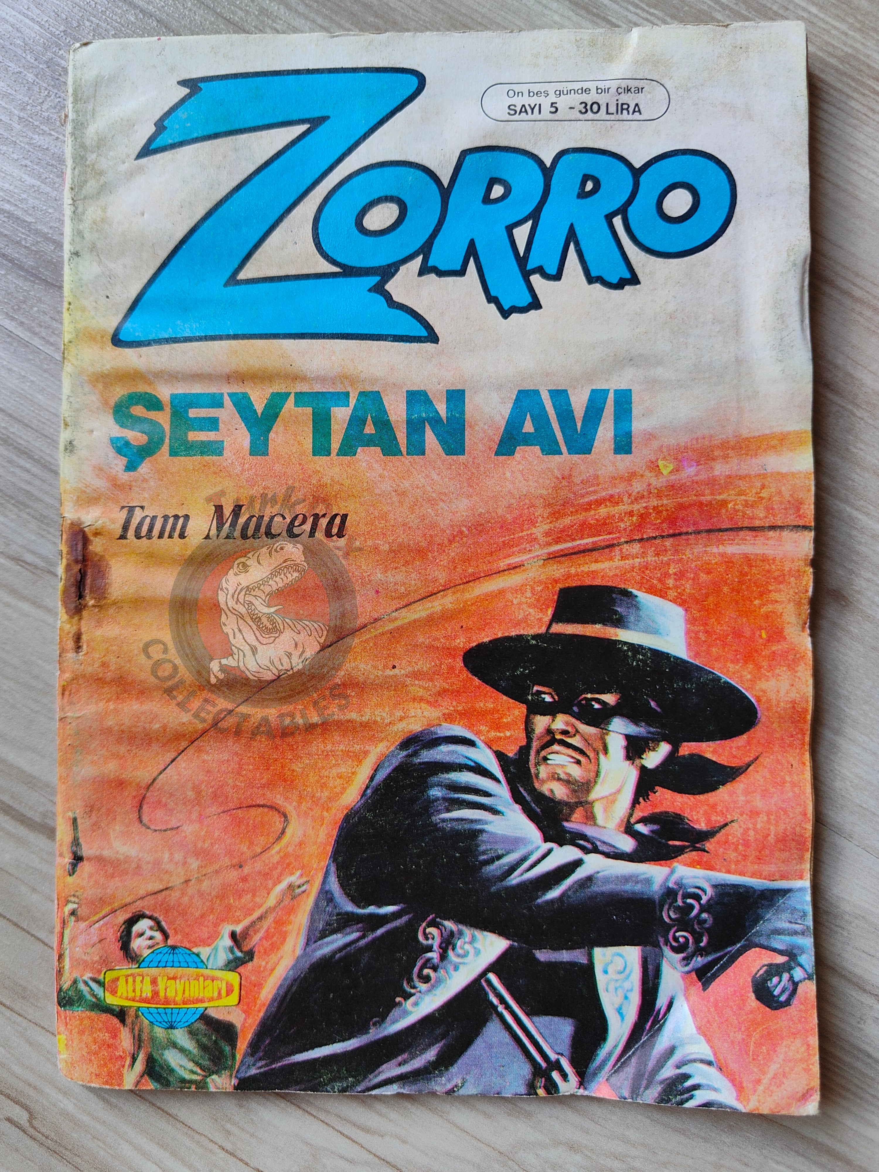 Zorro #5 1980s Turkish Comic Turkey Il Segno di Zorro