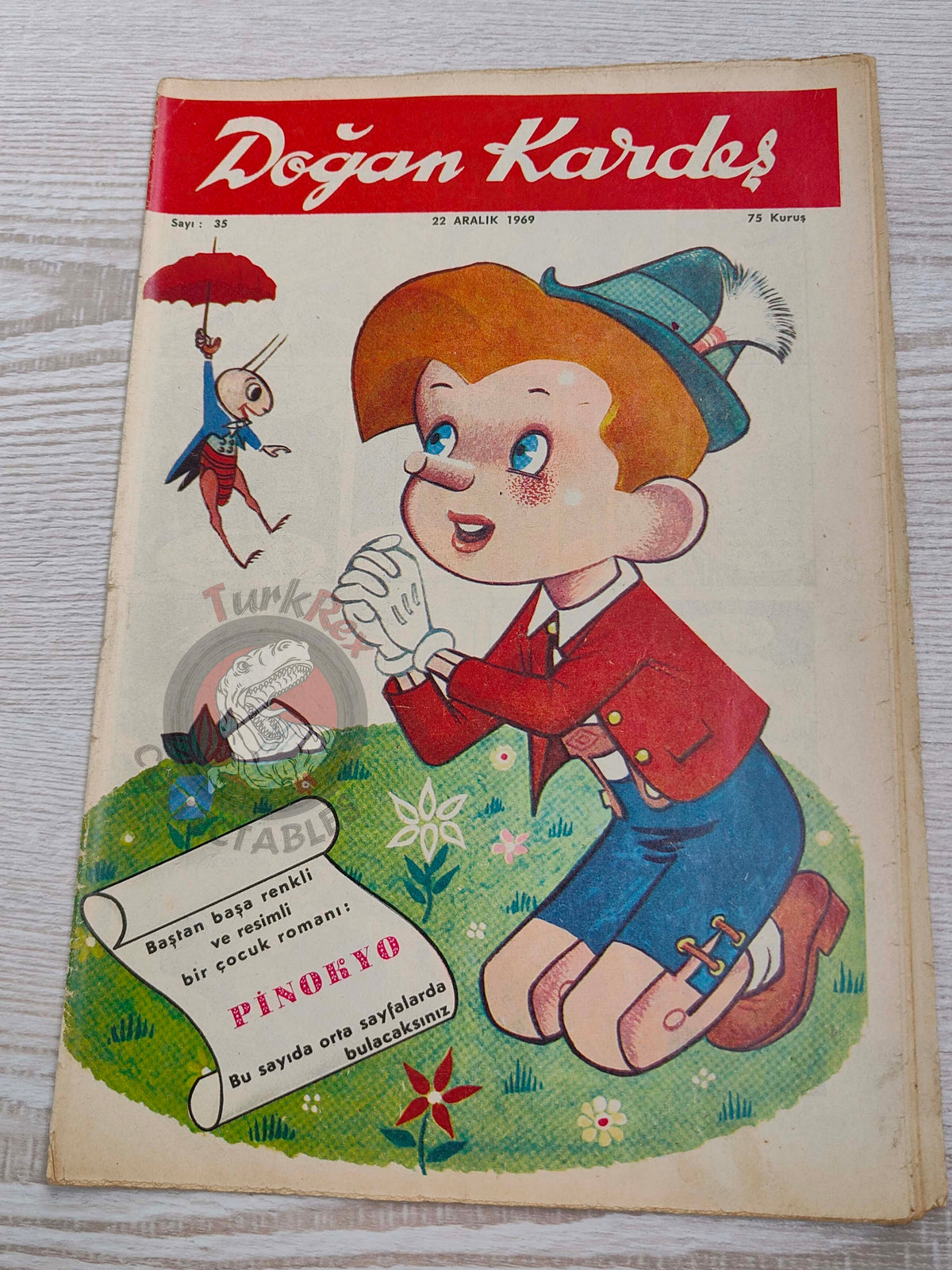 Doğan Kardeş 1969 Magazine #35 Turkish Comic Turkey Pinocchio, Captain Scarlet, Lady Penelope
