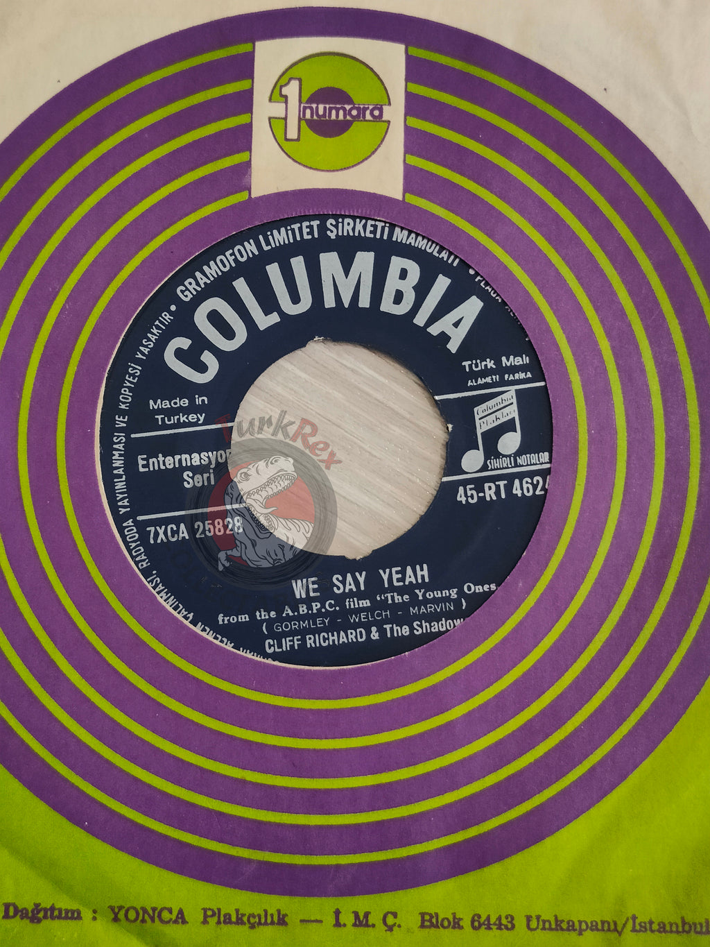 Cliff Richard & The Shadows – The Young Ones 7" Turkish Pressing Vinyl Turkey Edition