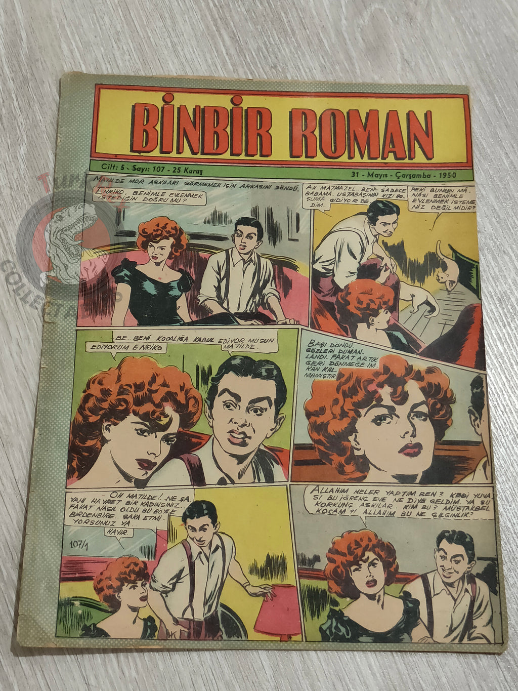 Binbir Roman #107 1950 Victor Hugo 93 - Mandrake Turkish Comic Mag Turkey