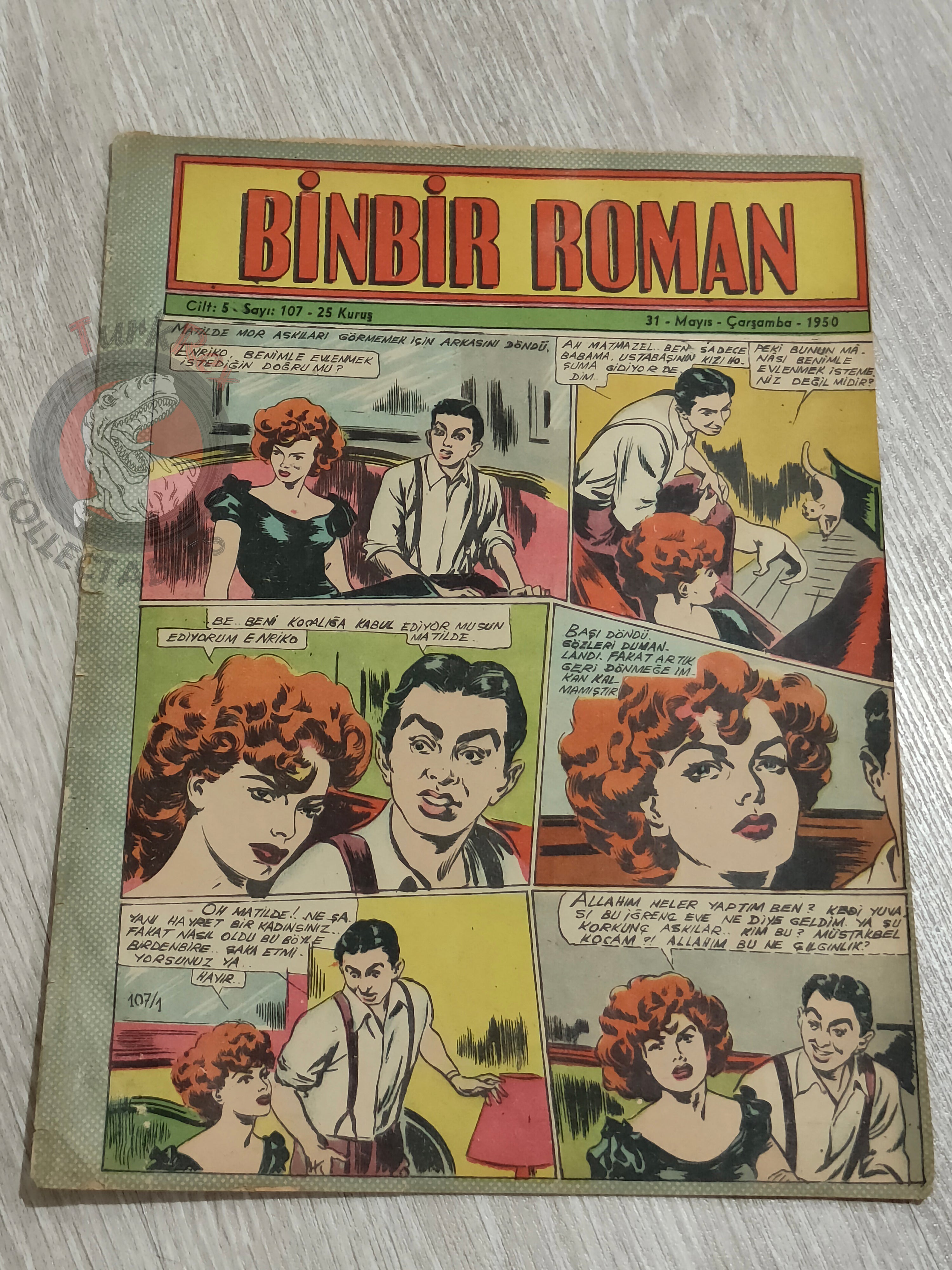 Binbir Roman #107 1950 Victor Hugo 93 - Mandrake Turkish Comic Mag Turkey