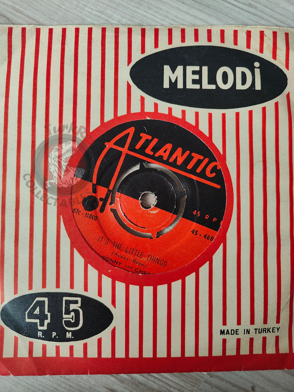 Sonny & Cher – Plastic Man 7"  Turkish Pressing Vinyl Turkey Edition