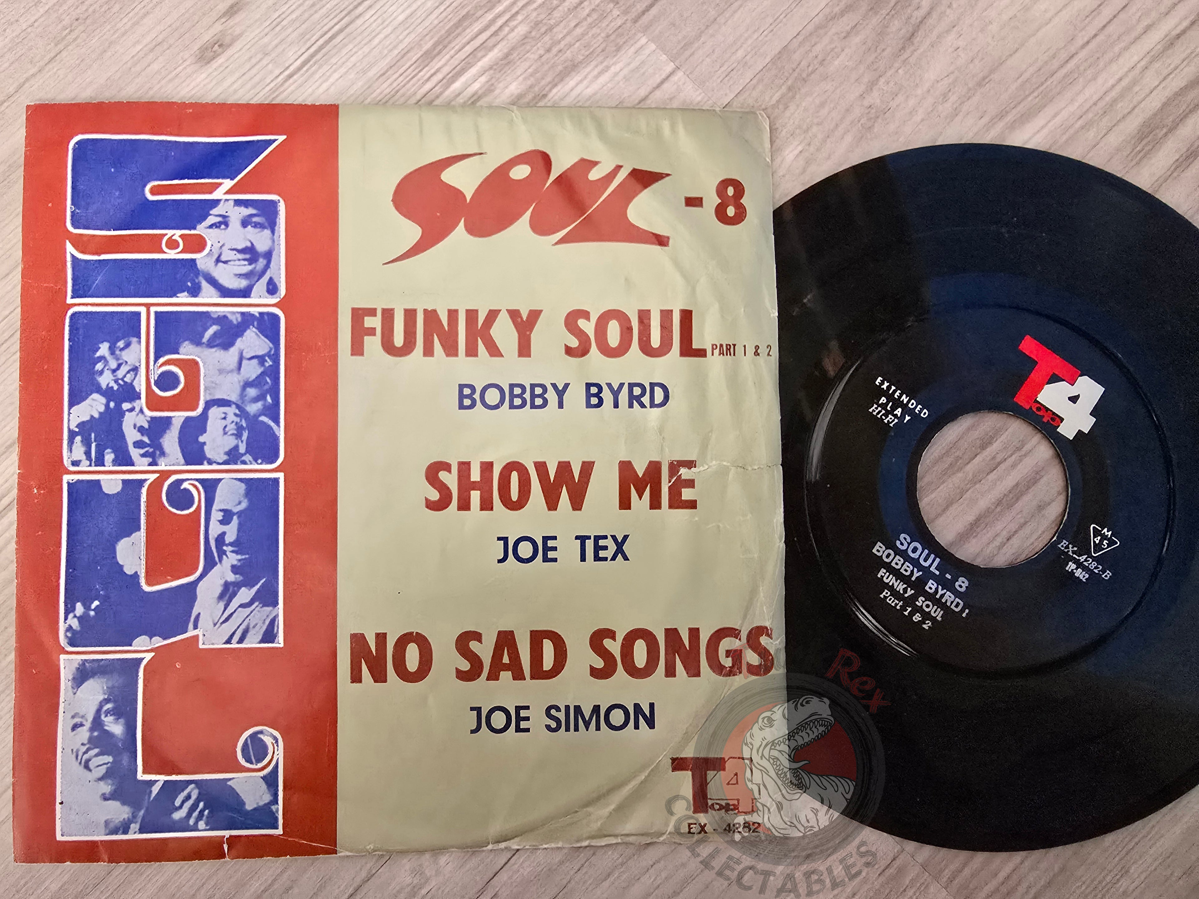 Soul 8 - Joe Tex / Joe Simon / Bobby Byrd 7" Iran Pressing Vinyl Iranian Edition