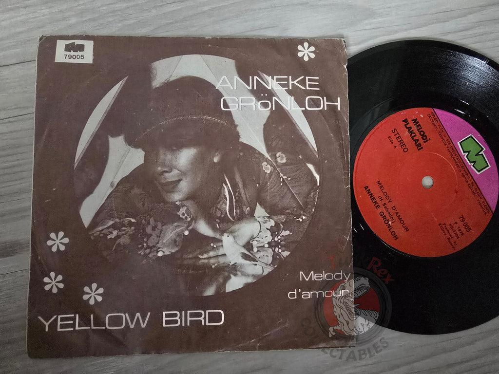 Anneke Grönloh – Yellow Bird / Melody D'Amour 7" Turkish Pressing Vinyl Turkey Edition