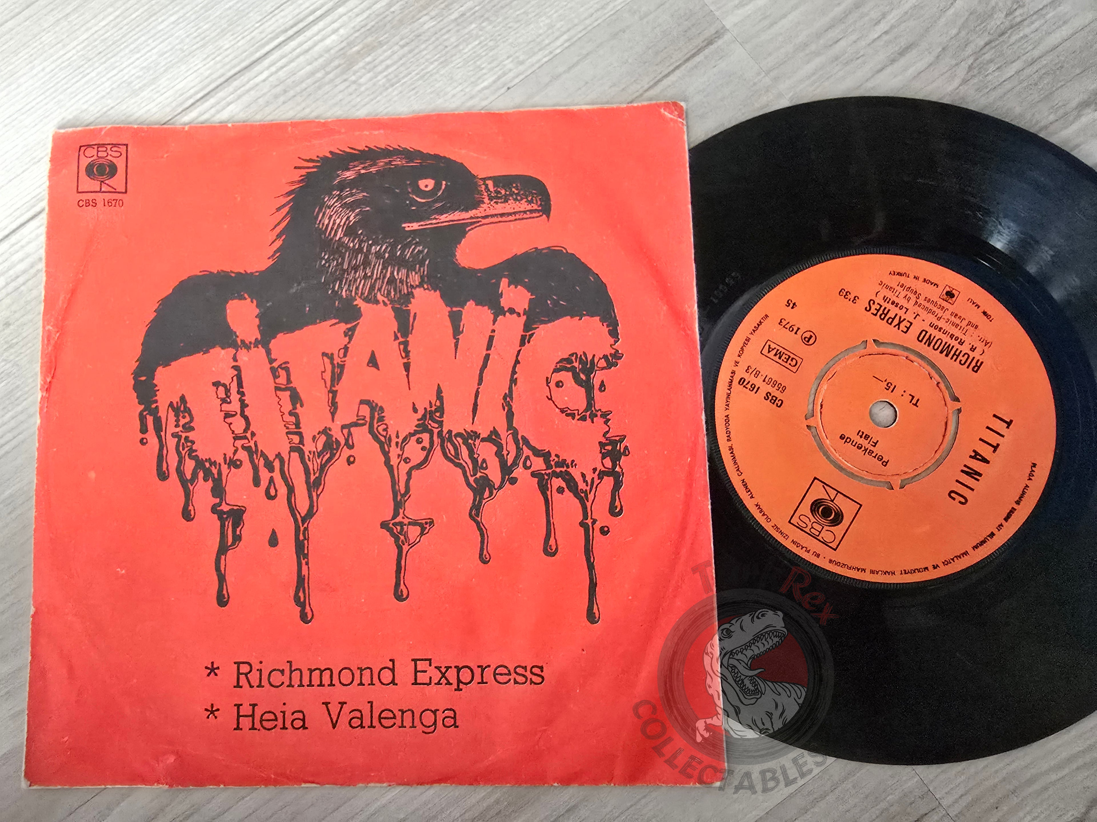 Titanic - Richmond Express 7" Turkish Pressing Vinyl Turkey Edition