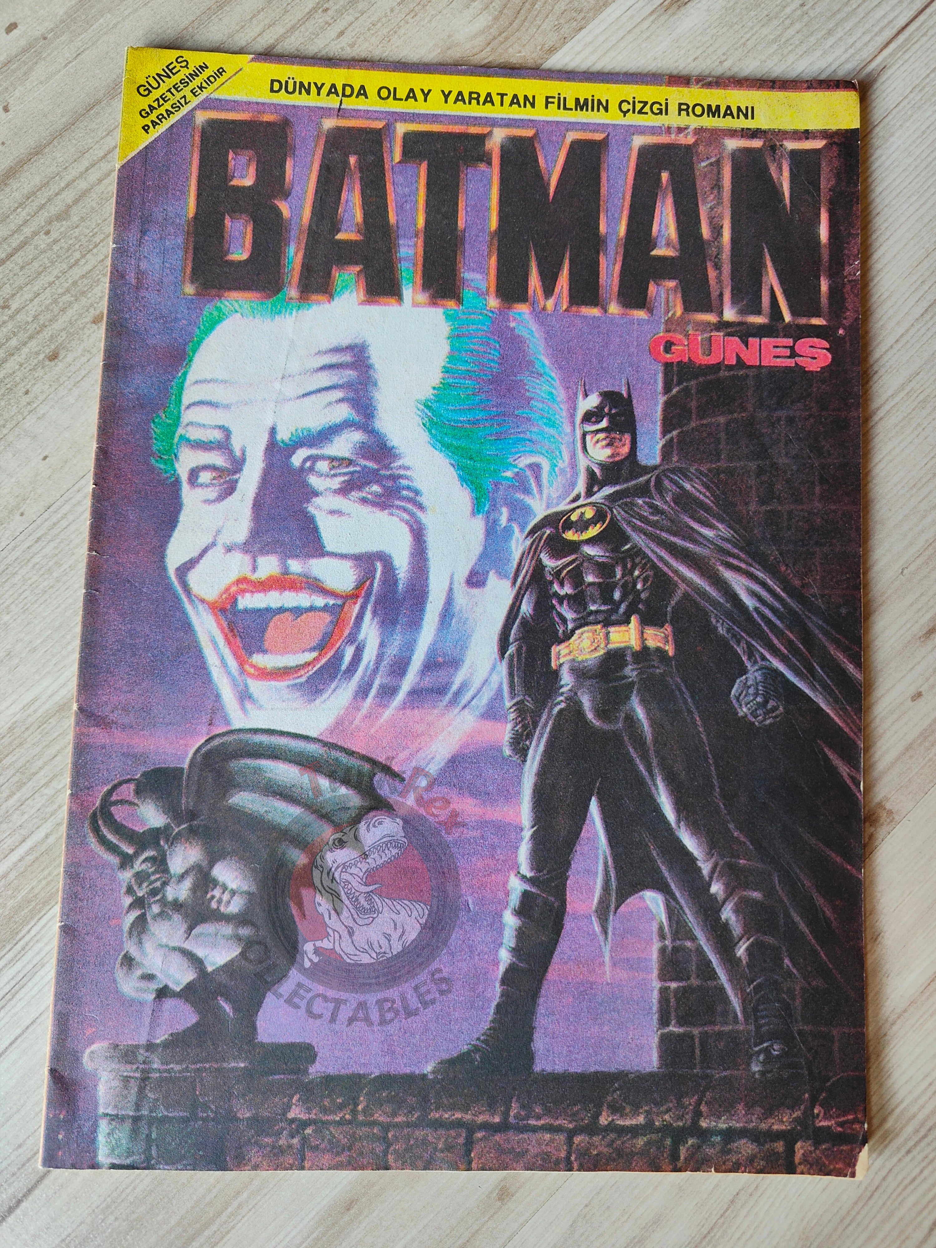 Batman The Official Comic Adaptation Issue #1 1989 Turkish Joker Newspaper Giveaway