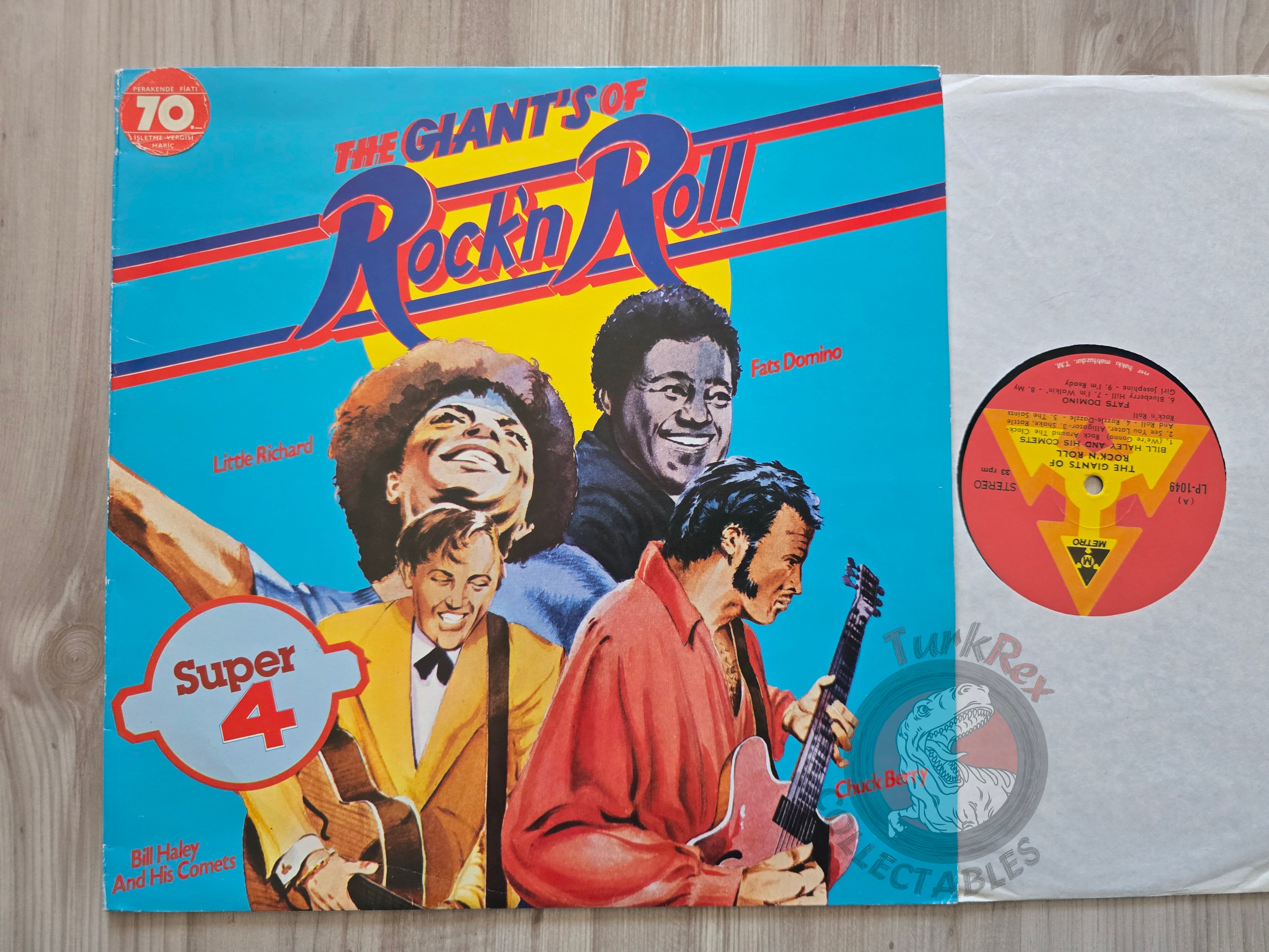 Various – The Giants Of Rock'n Roll Turkish Pressing Vinyl Turkey Edition