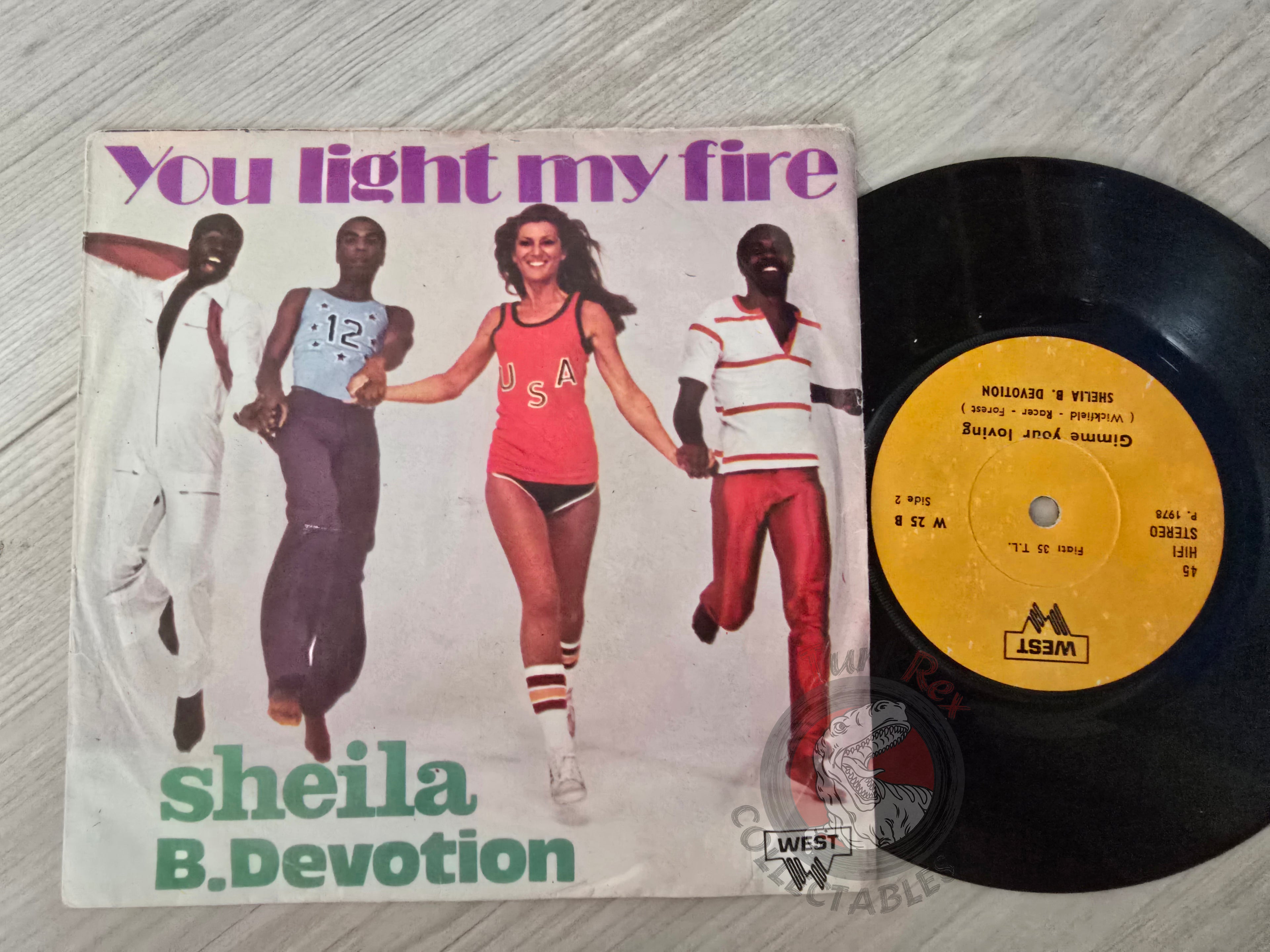 Sheila & B. Devotion – You Light My Fire 7" Turkish Pressing Vinyl Turkey Edition