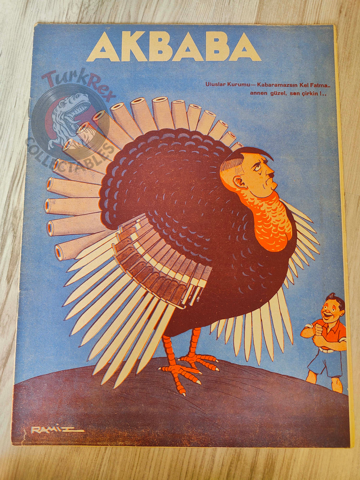 Akbaba 1936 Humor Magazine Turkish Turkey Germany War Hitler WW2 era Bayer Nivea