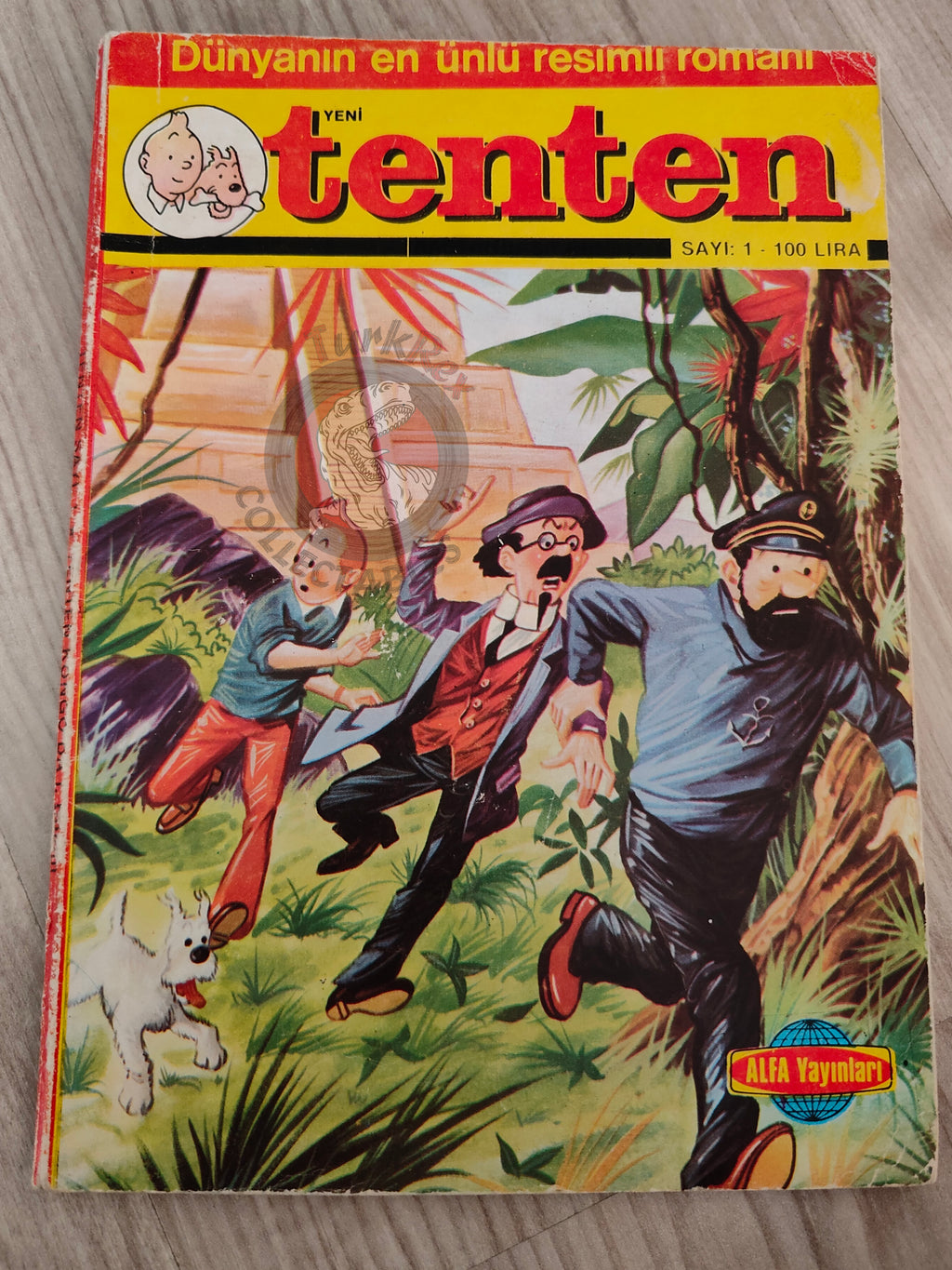 Tintin – Tintin in the Congo 1980s Turkish Edition Comic Turkey