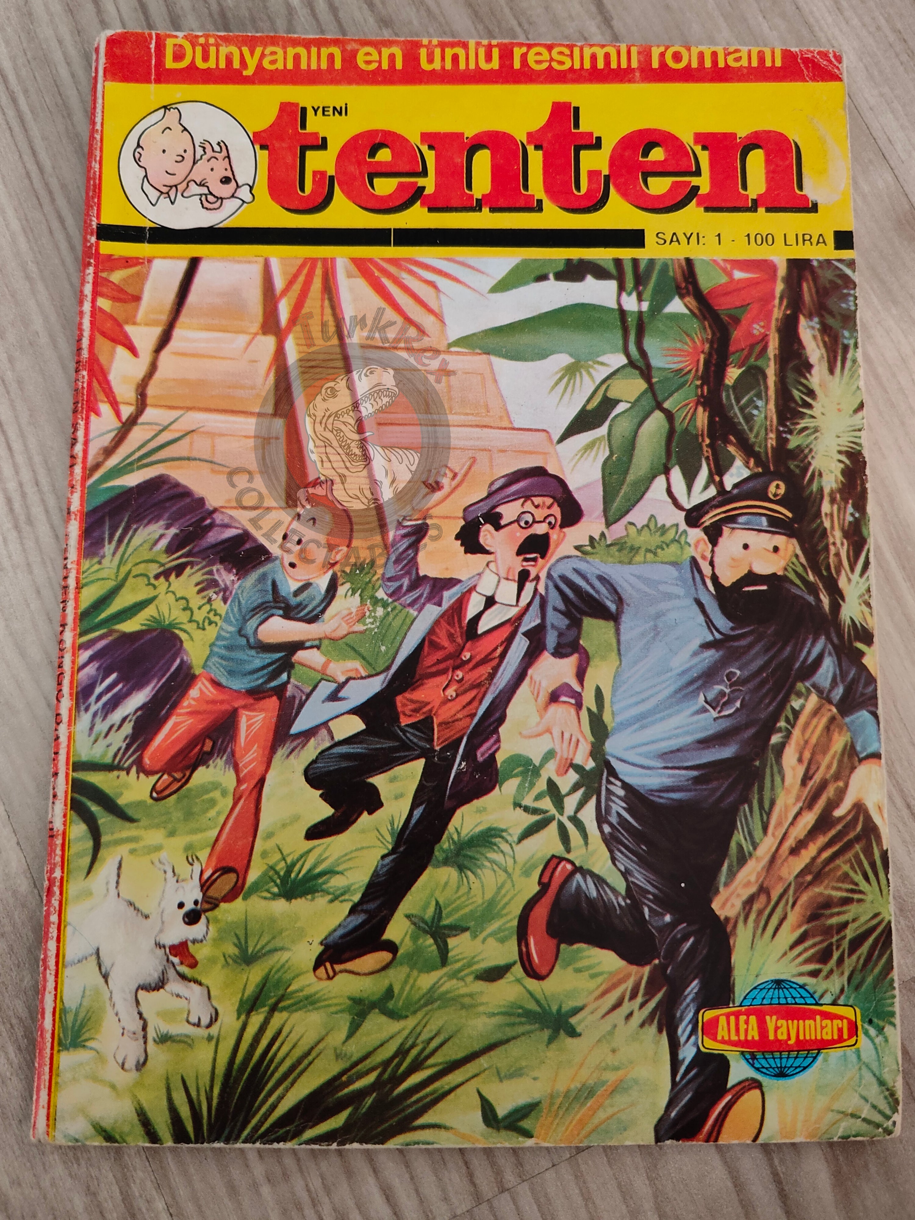 Tintin – Tintin in the Congo 1980s Turkish Edition Comic Turkey