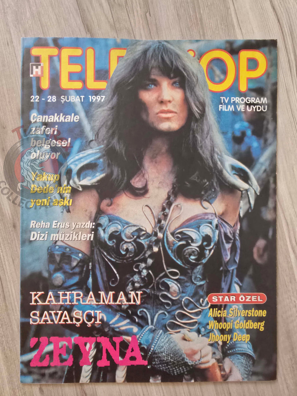 Teleskop 1997 Lucy Lawless The Heroic Warrior Xena Turkish Mag Turkey Stephanie Seymour