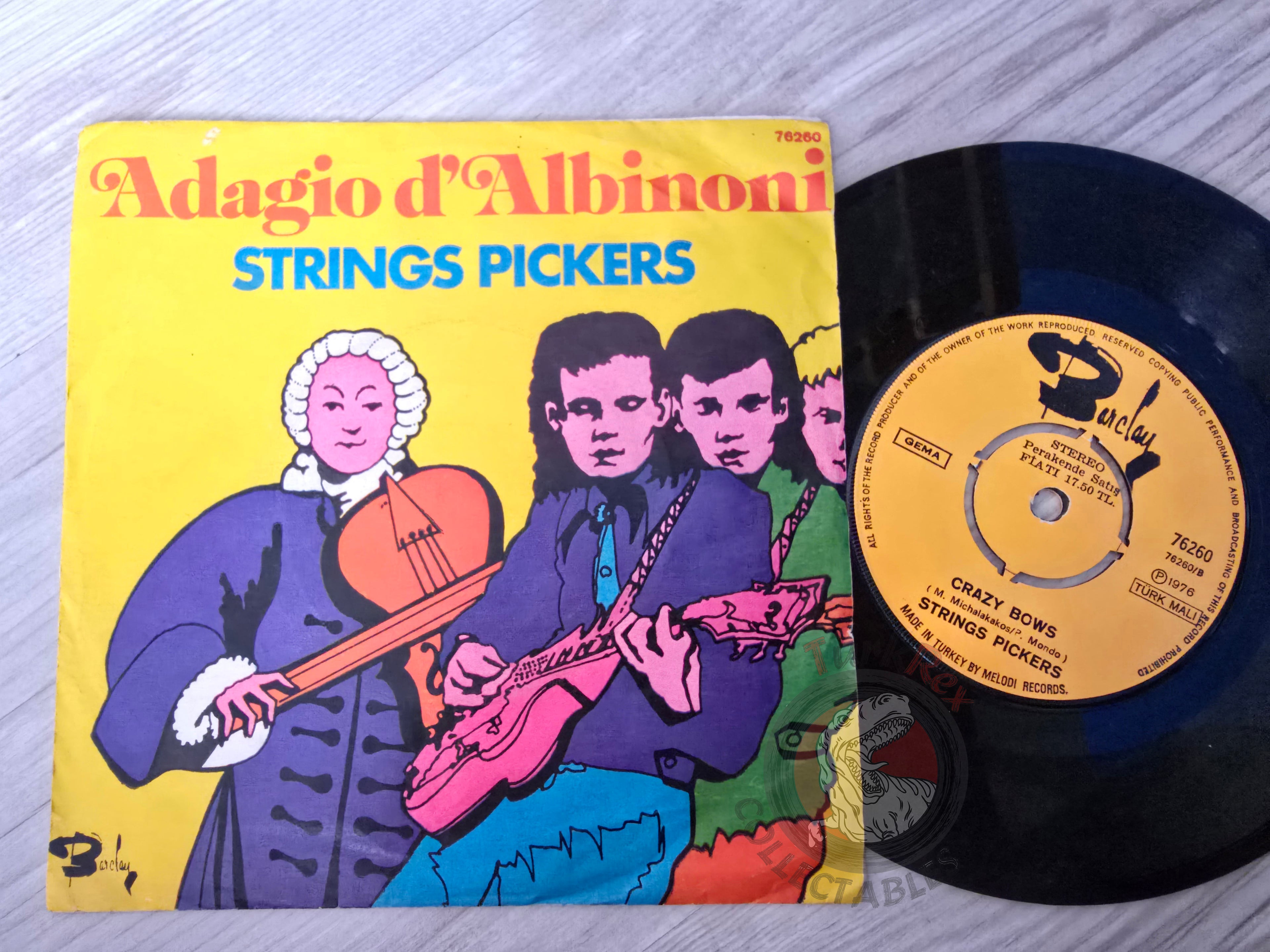 Strings Pickers – Adagio D'Albinoni 7" Turkish Pressing Vinyl Turkey Edition